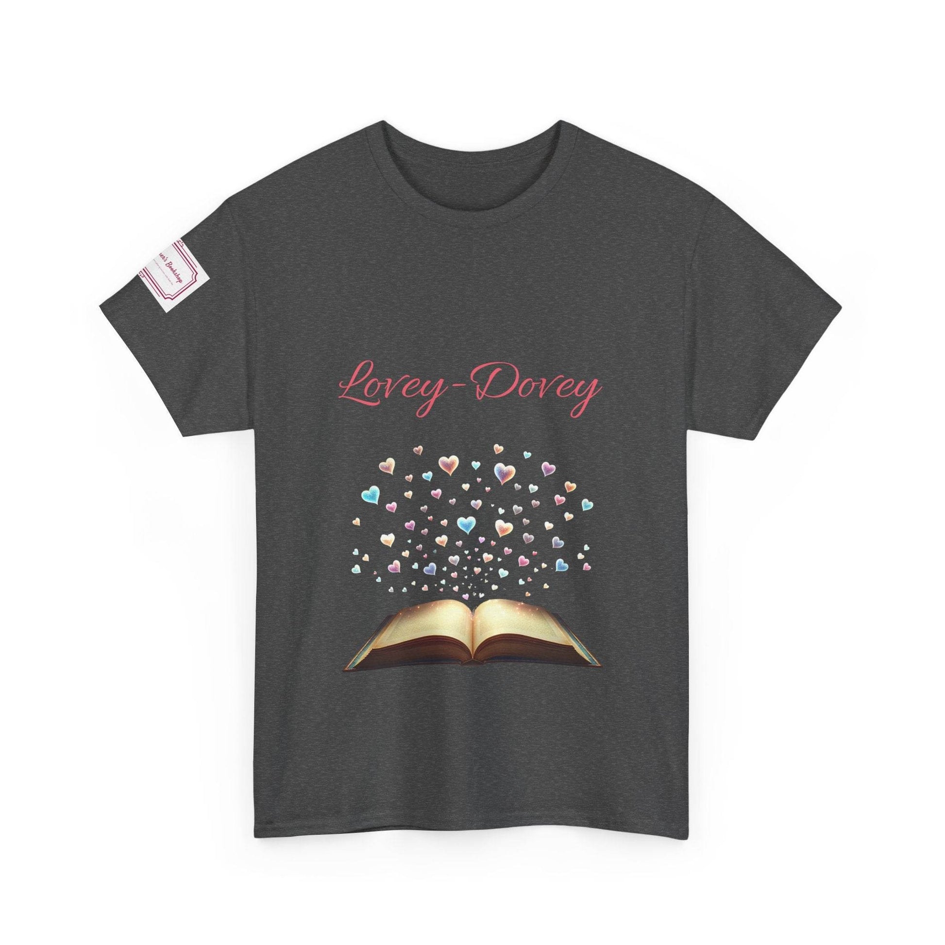 Lovey-Dovey - Graphic Unisex Heavy Cotton Tee - The Dreamer's Bookshop.