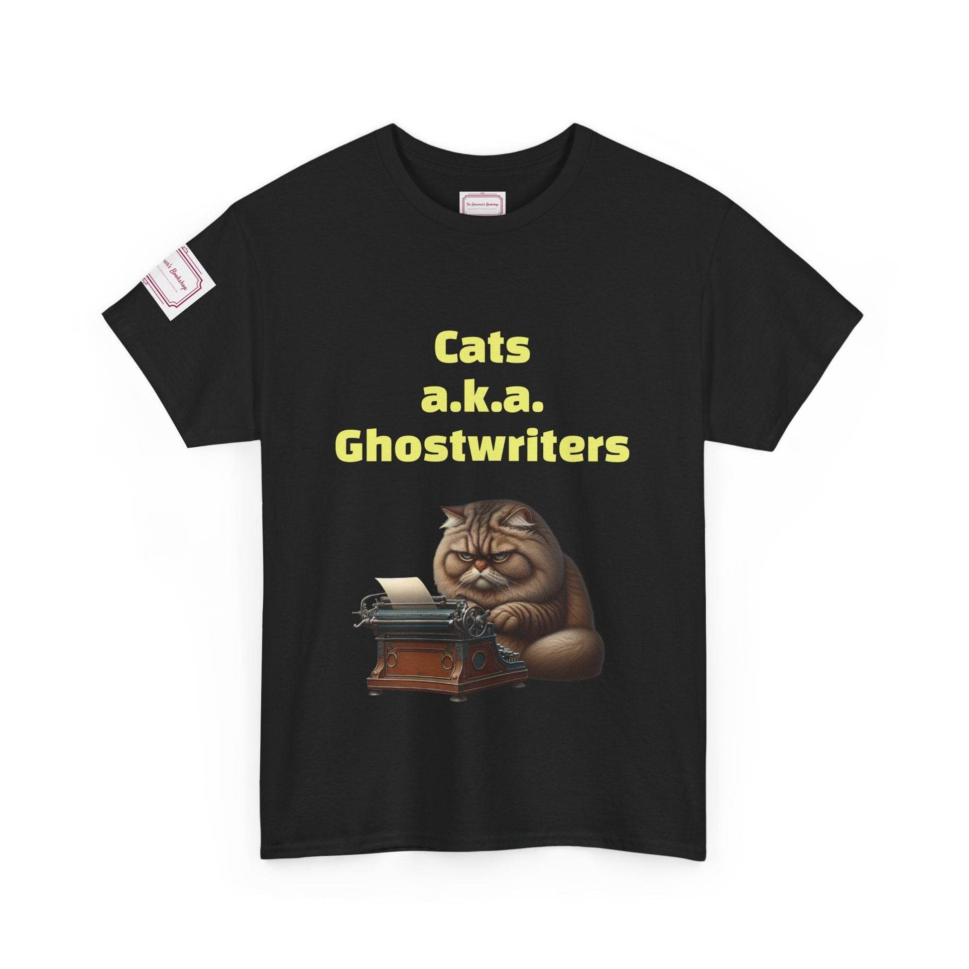 Cats Ghostwriters - Unisex Heavy Cotton Tee - Perfect for Book Lovers - The Dreamer's Bookshop.