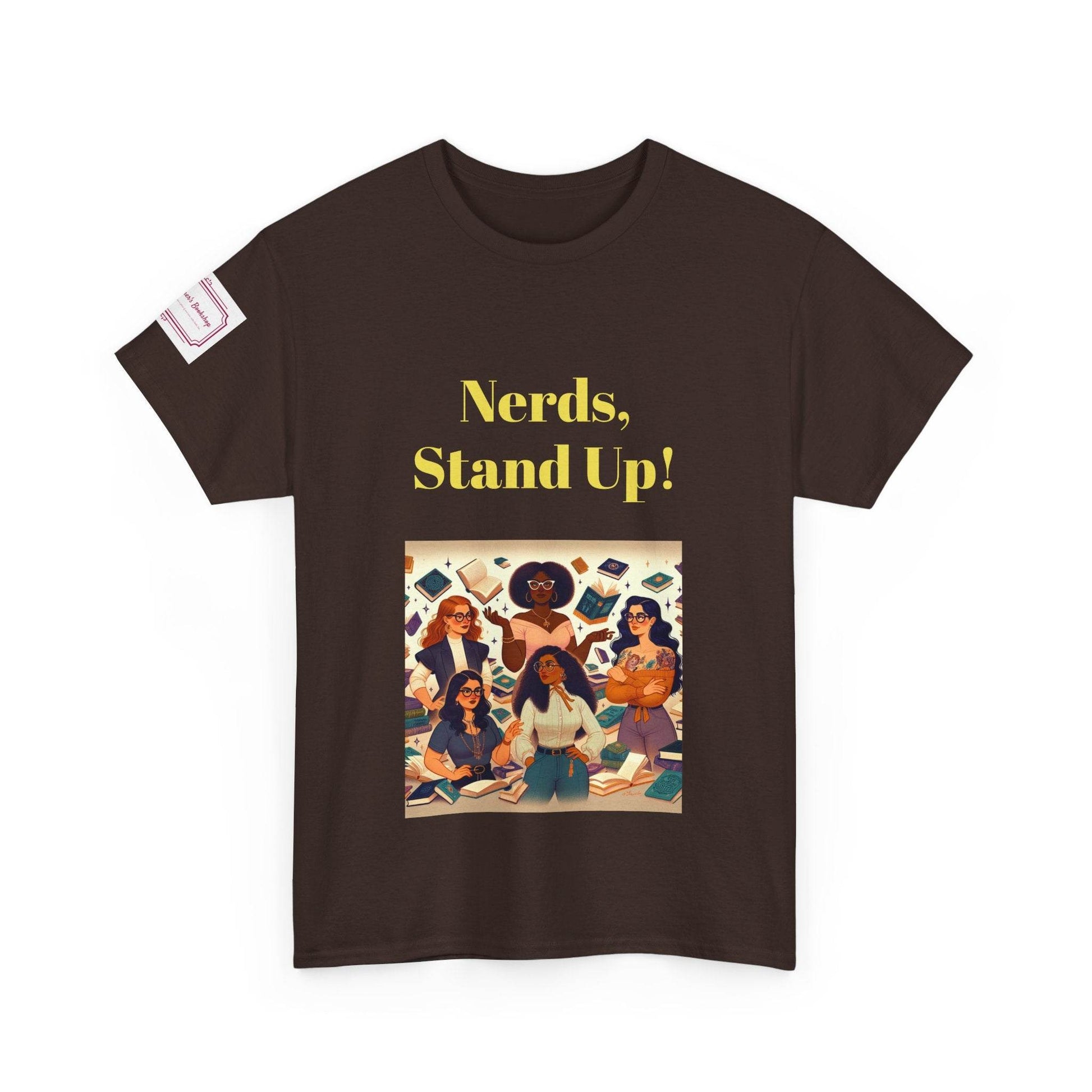 Nerds Stand Up - Unisex Heavy Cotton Tee - Book Lovers - The Dreamer's Bookshop.