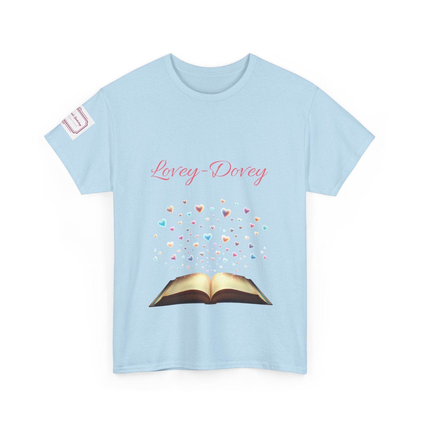Lovey-Dovey - Unisex Heavy Cotton Tee - Sweet Romance - The Dreamer's Bookshop.