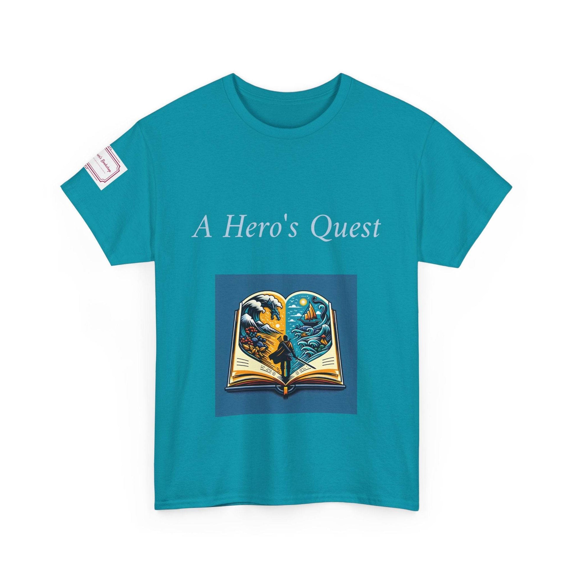 Adventure - Graphic Unisex Heavy Cotton Tee - Hero's Quest - The Dreamer's Bookshop.