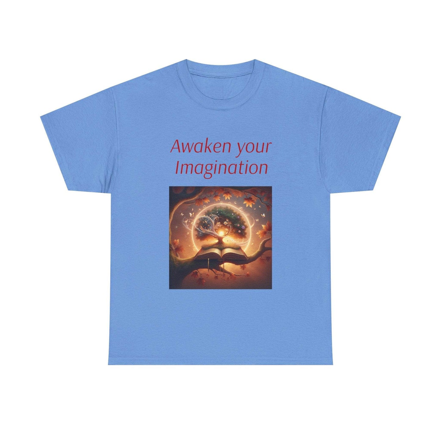 Awaken Your Imagination Unisex Heavy Cotton Tee - Inspiring Art Shirt - The Dreamer's Bookshop.