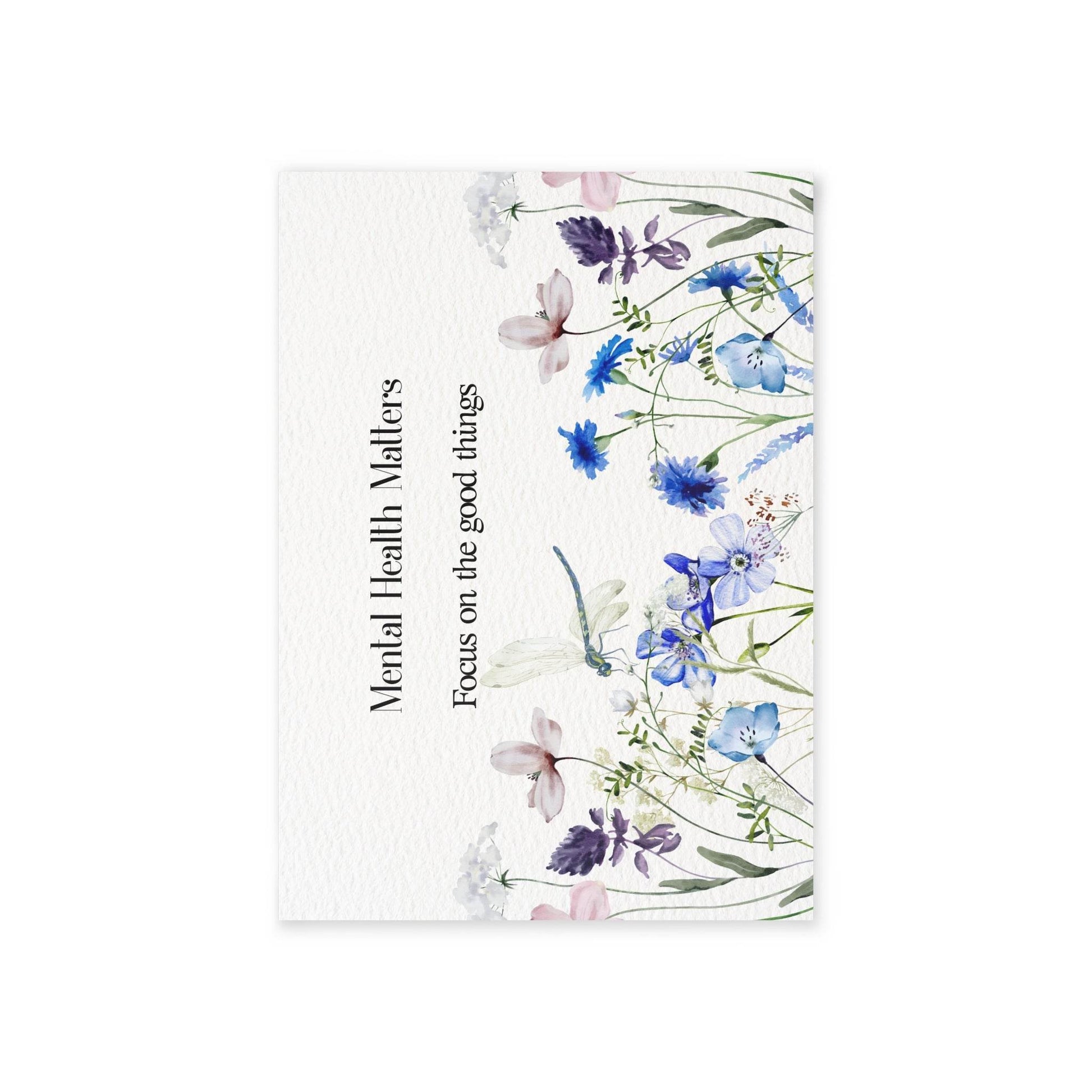 Watercolor "Focus" Mental Health Matters Art Print Card - The Dreamer's Bookshop.