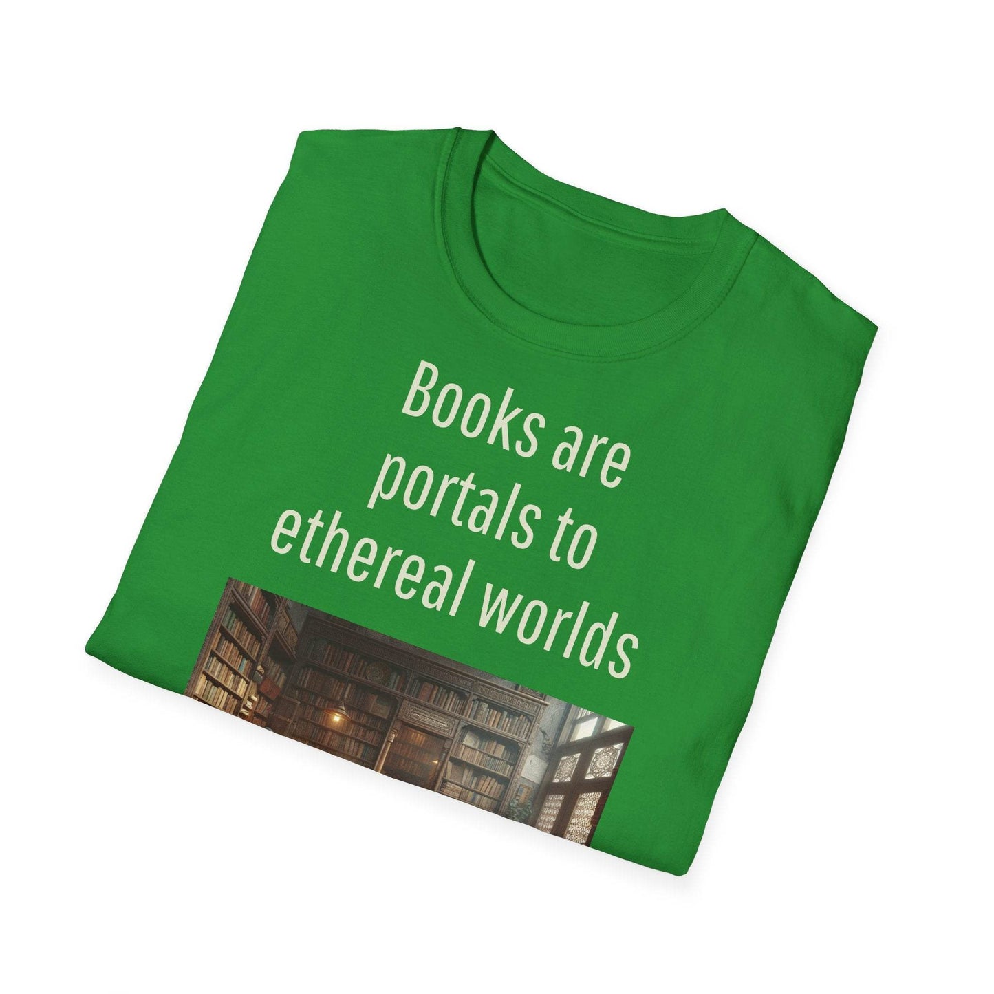 Unisex Softstyle T-Shirt - Portal Design for Book Lovers - The Dreamer's Bookshop.