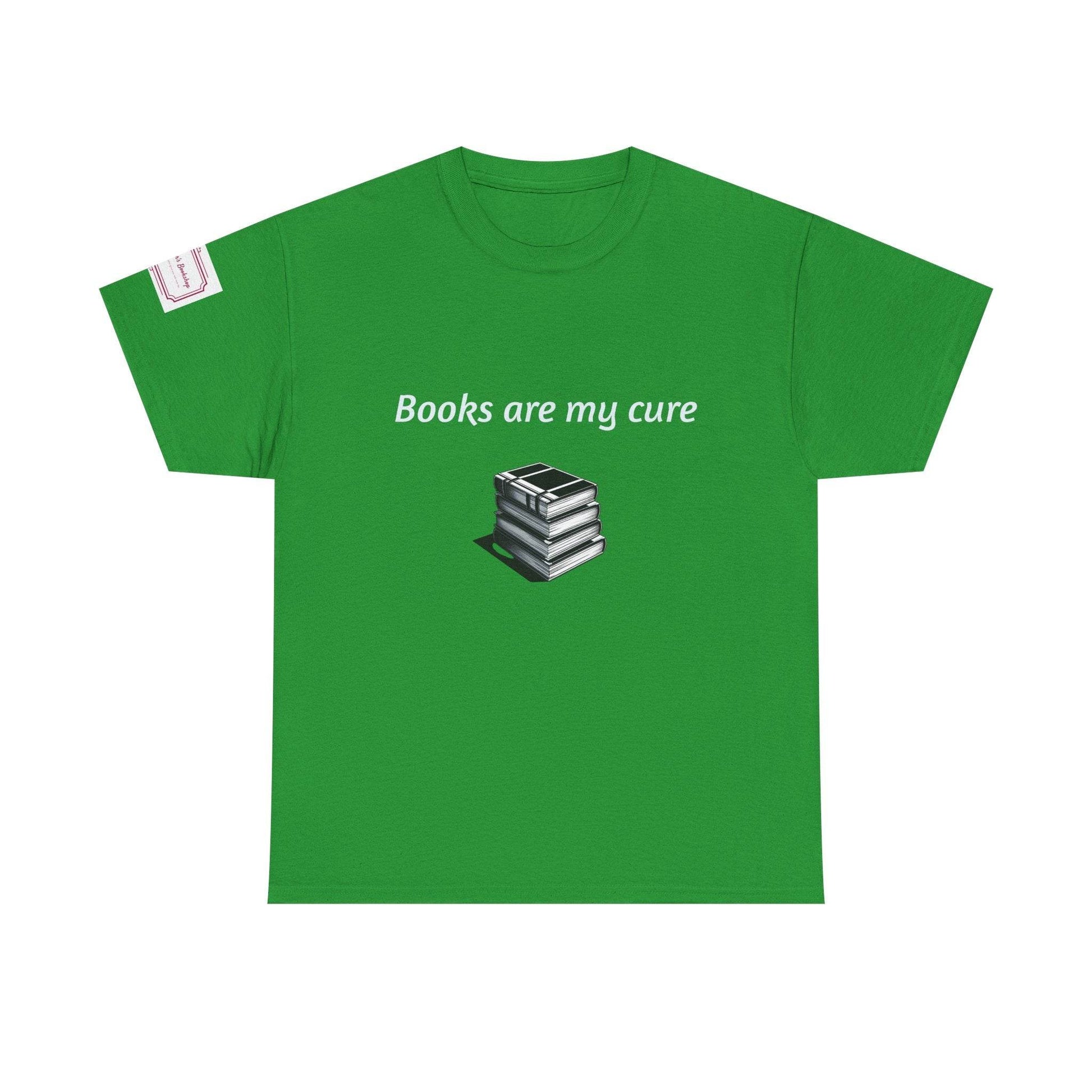 Books are my cure - Inspirational Unisex Heavy Cotton Tee - The Dreamer's Bookshop.
