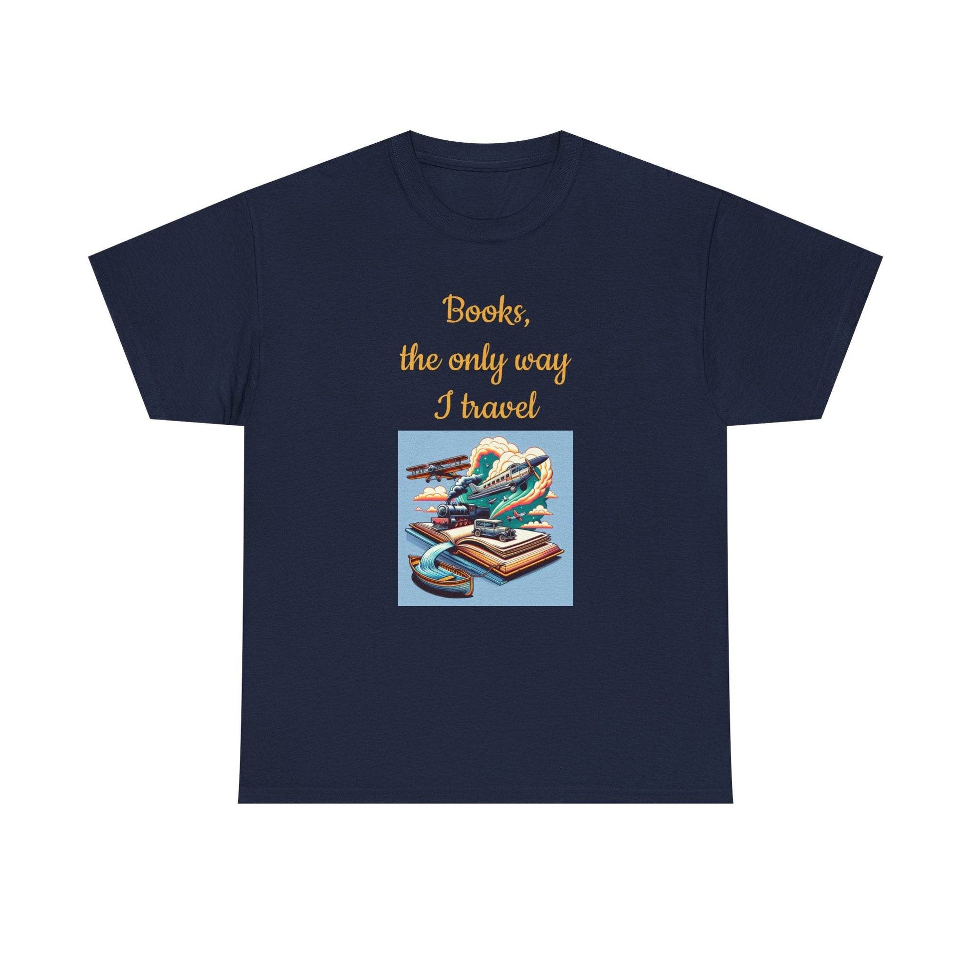 Travel - Unisex Heavy Cotton Tee for Book Lovers - The Dreamer's Bookshop.