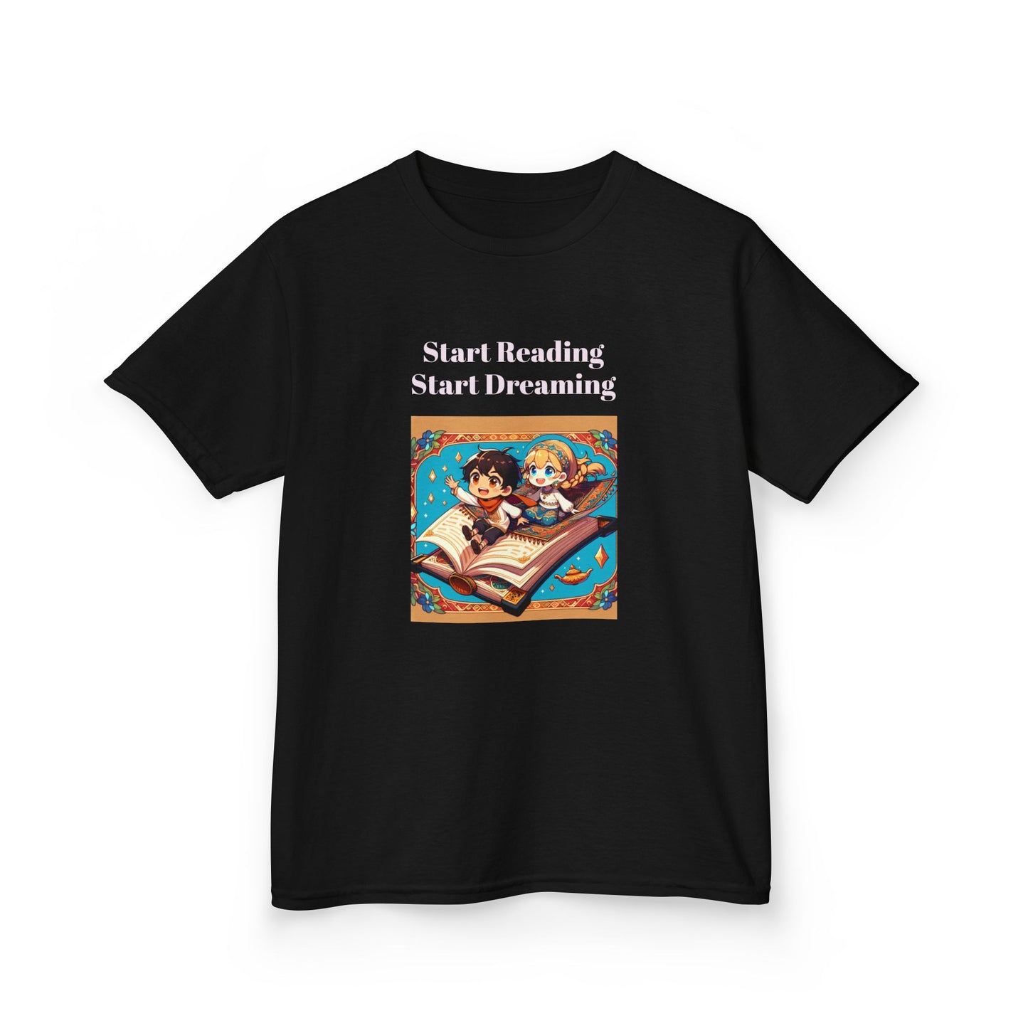 CA- Kids Heavy Cotton Tee - "Start Reading, Start Dreaming" - Fun & Inspirational T-Shirt for Young Readers - The Dreamer's Bookshop.