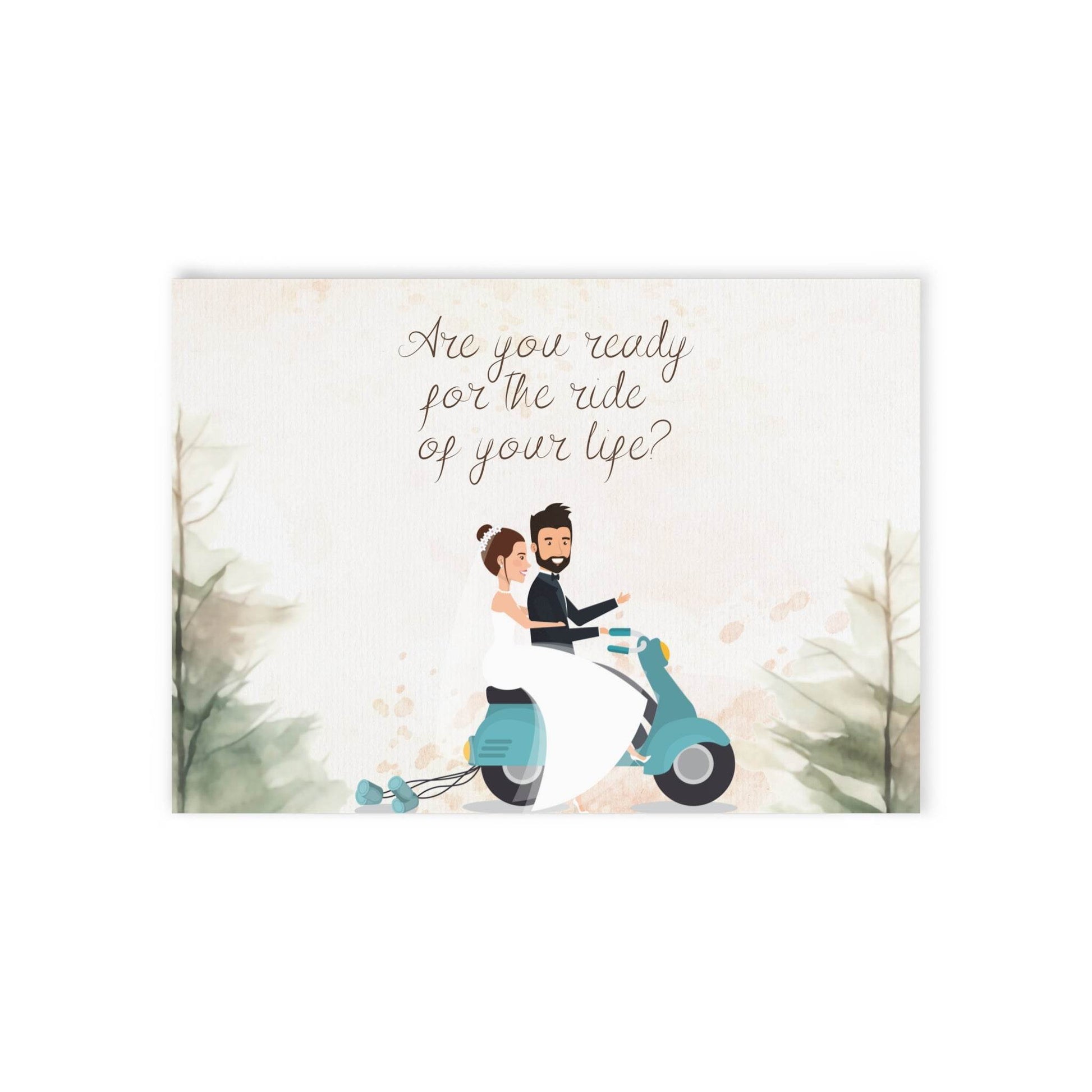 The Dreamer's Bookshop Cute "The Ride" Wedding Card - The Dreamer's Bookshop.