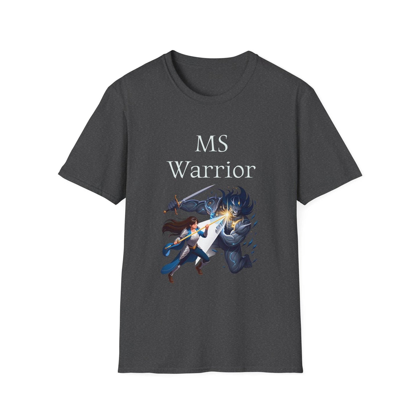 M.S. Warrior Unisex Softstyle T-Shirt - Empowering Battle for Women's Health - The Dreamer's Bookshop.