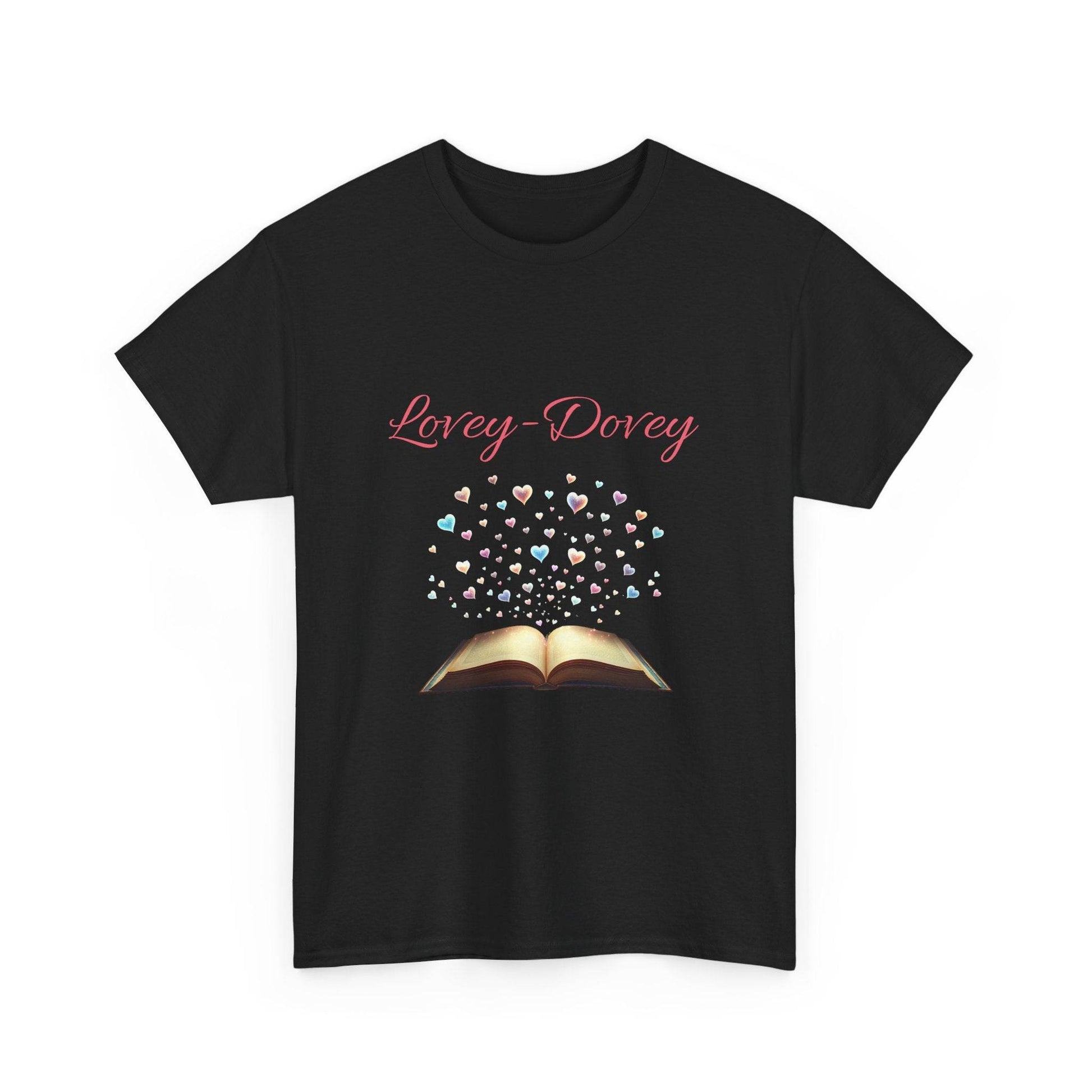 Lovey-Dovey - Graphic Tee - Unisex Heavy Cotton T-Shirt for Book Lovers - The Dreamer's Bookshop.