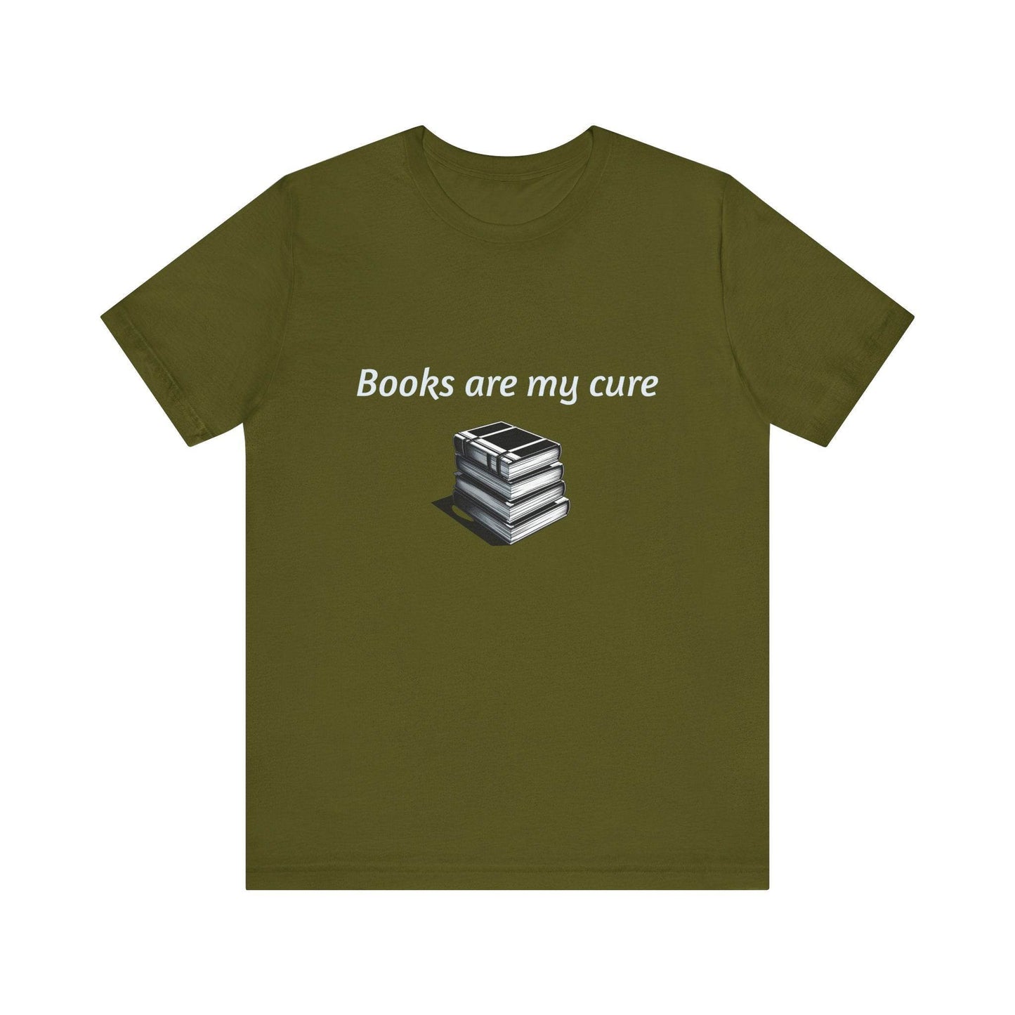 Books are my cure - Inspirational T-Shirt | Unisex Short Sleeve Tee - The Dreamer's Bookshop.