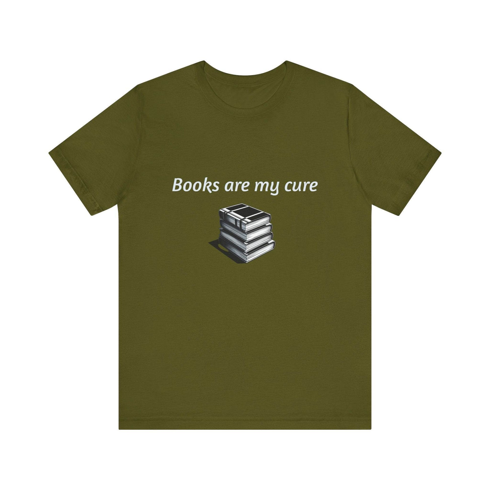 Books are my cure - Inspirational T-Shirt | Unisex Short Sleeve Tee - The Dreamer's Bookshop.