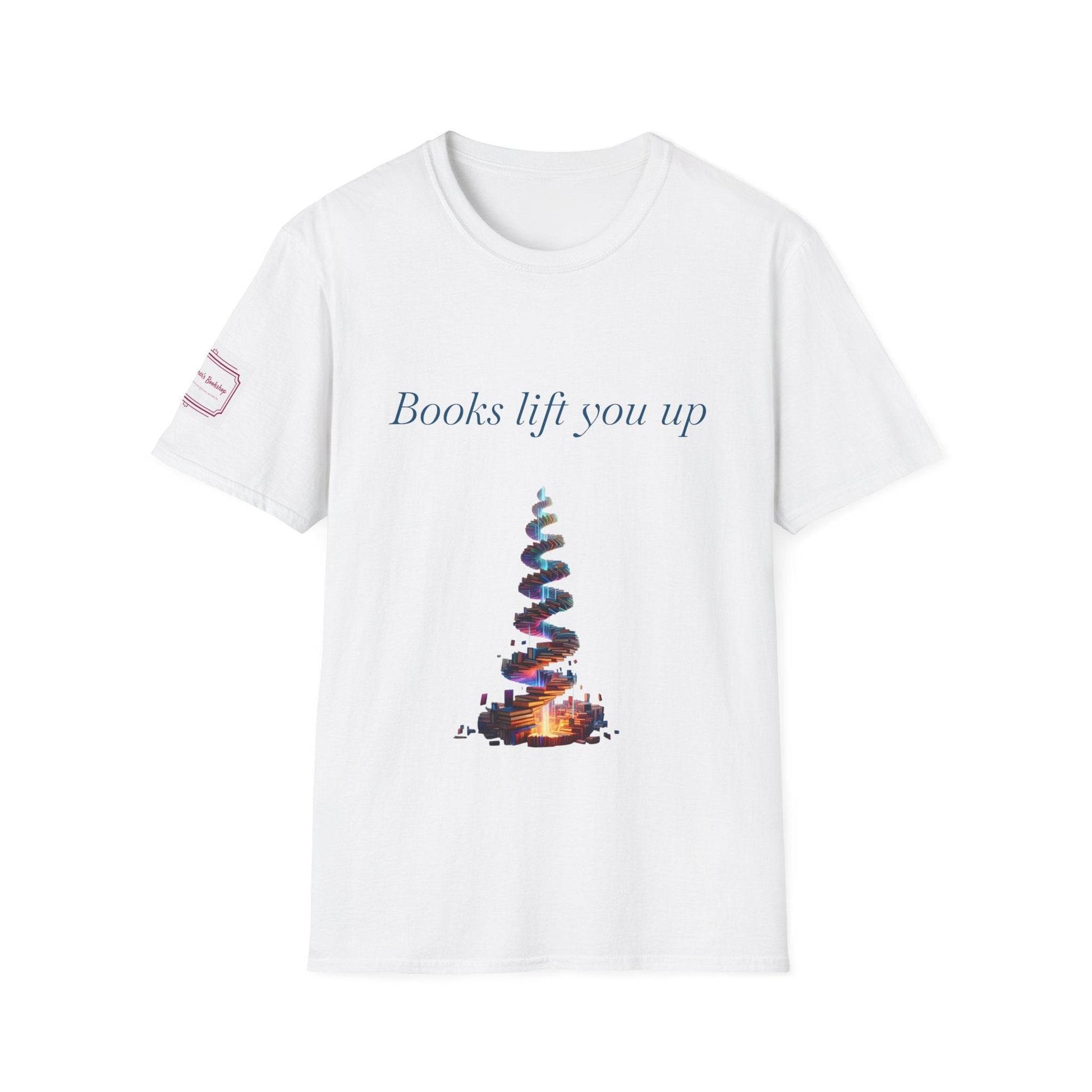 Inspirational Unisex T-Shirt - Books Lift You Up - The Dreamer's Bookshop.