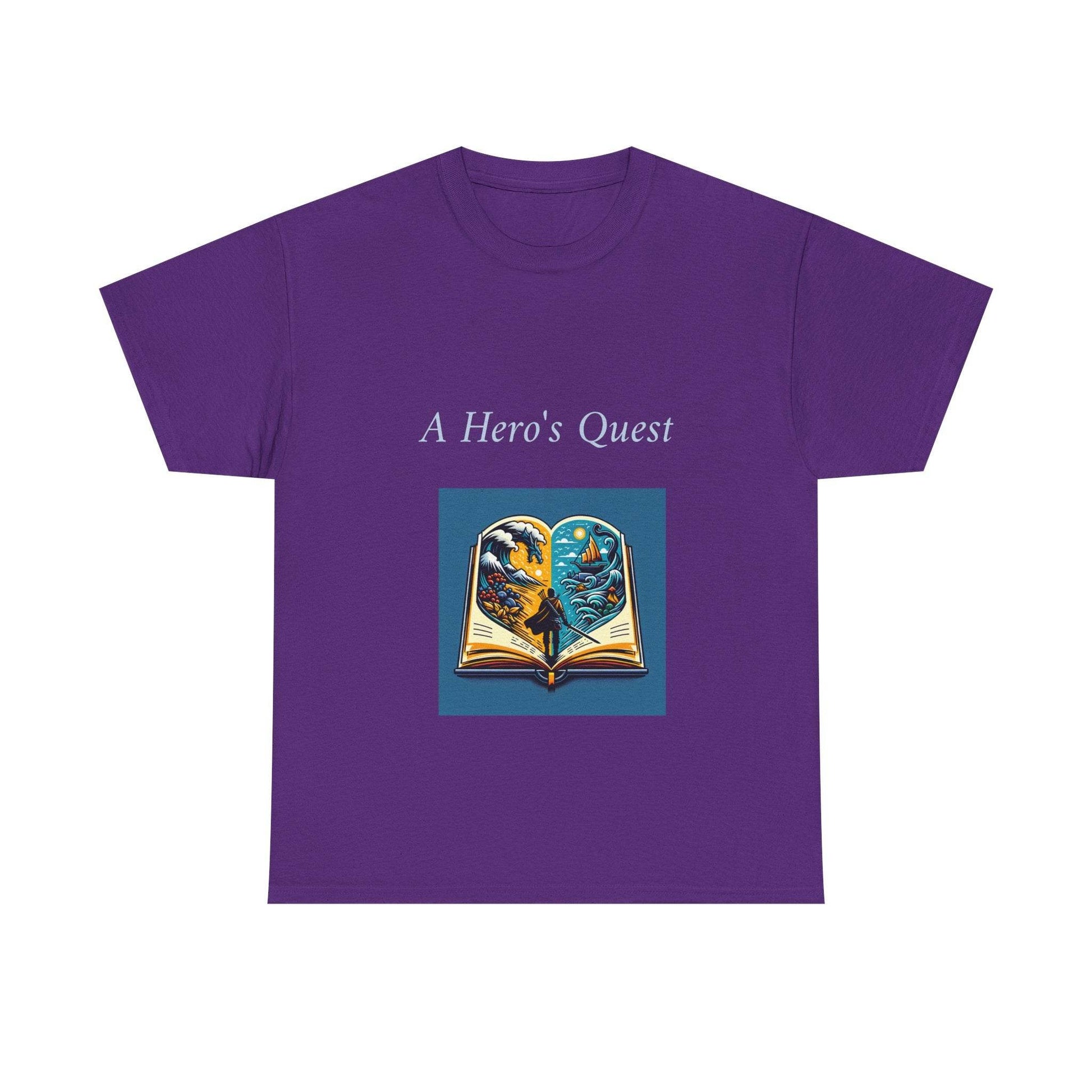 Adventure - Unisex Heavy Cotton Tee - Hero's Quest - The Dreamer's Bookshop.