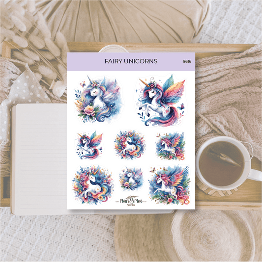 Plan & Plot Studio - Stickers van Fairy Unicorns - The Dreamer's Bookshop.