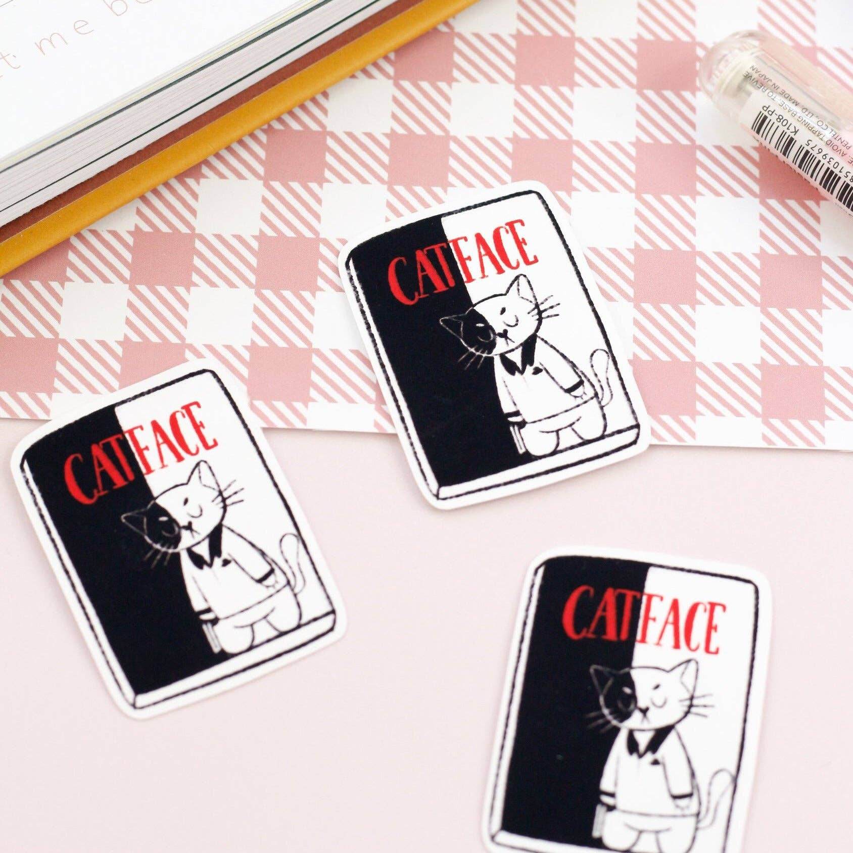 My Sweet Paper Card - Catface - Kattensticker - The Dreamer's Bookshop.