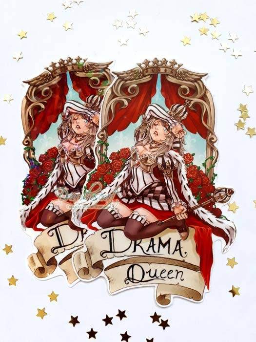 Dreamchaserart - Sticker Drama Queen - The Dreamer's Bookshop.