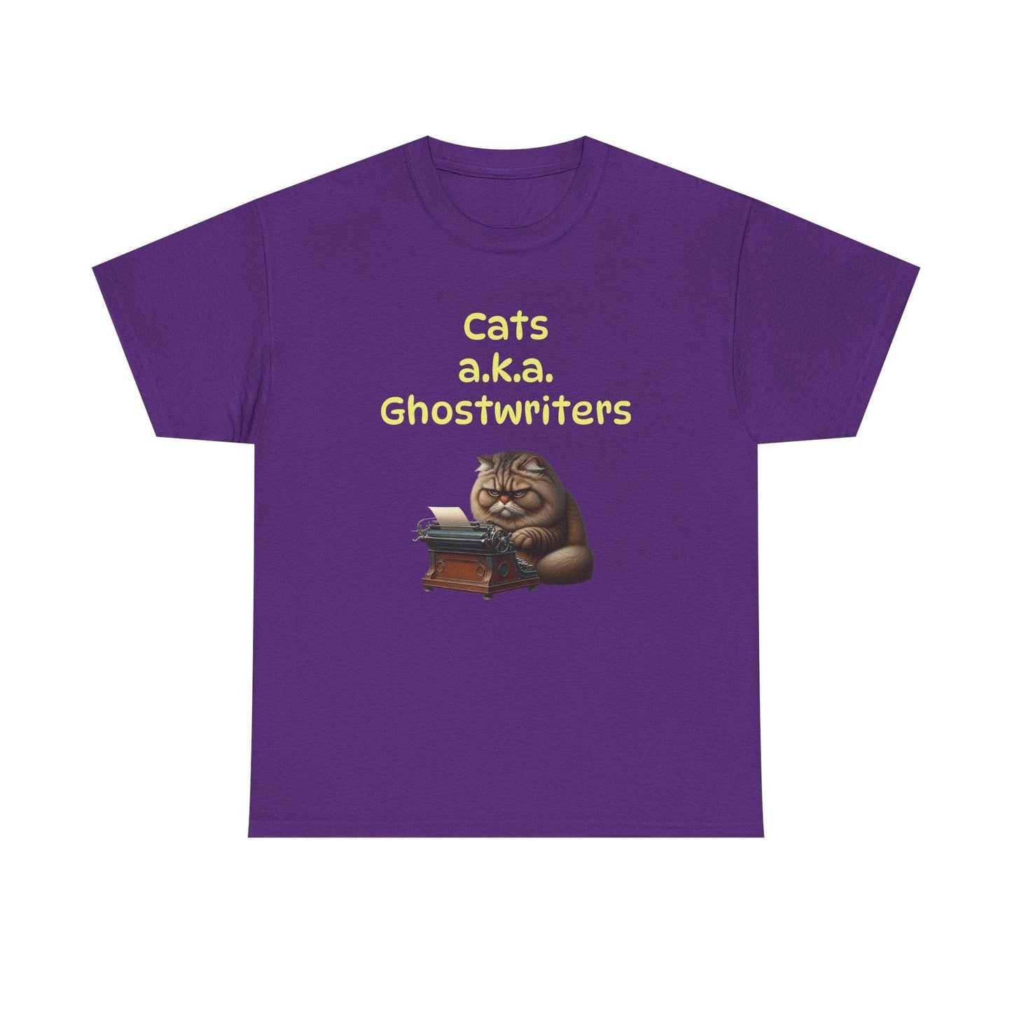 Cats Ghostwriters - A Unisex Heavy Cotton Tee - Perfect Gift for Book Lovers - The Dreamer's Bookshop.