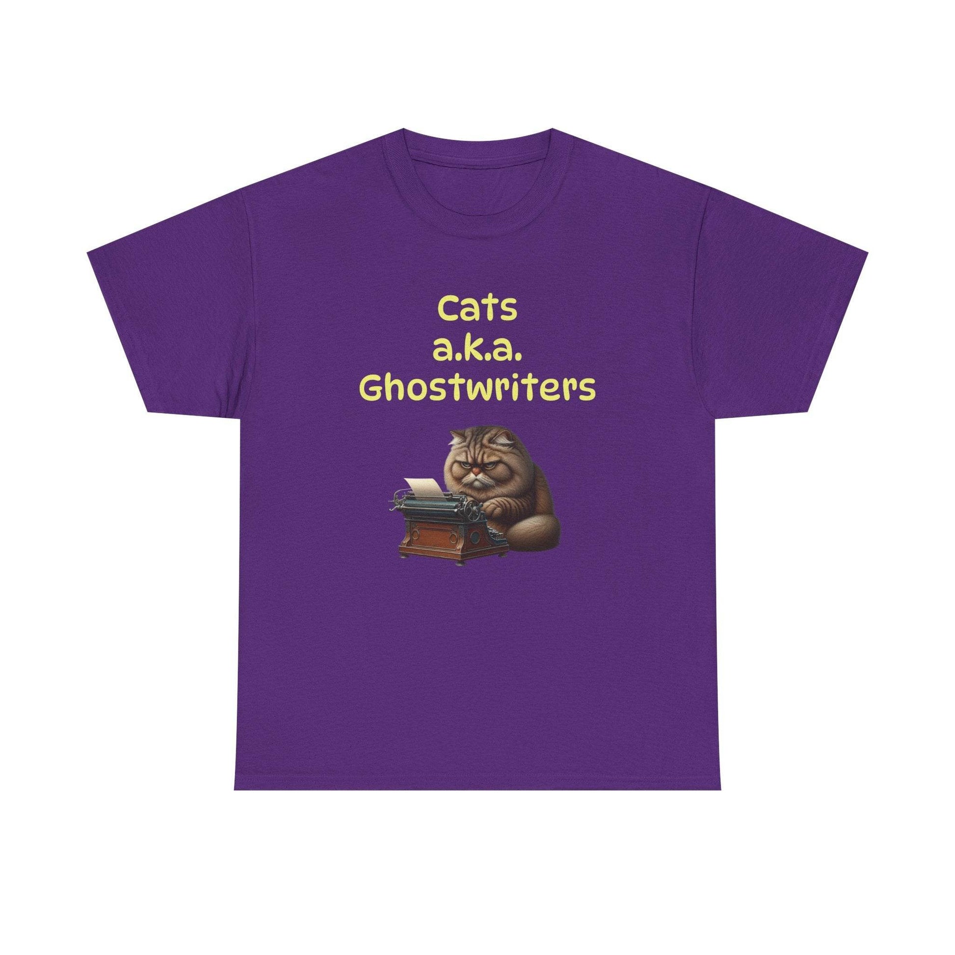 Cats Ghostwriters - A Unisex Heavy Cotton Tee - Perfect Gift for Book Lovers - The Dreamer's Bookshop.