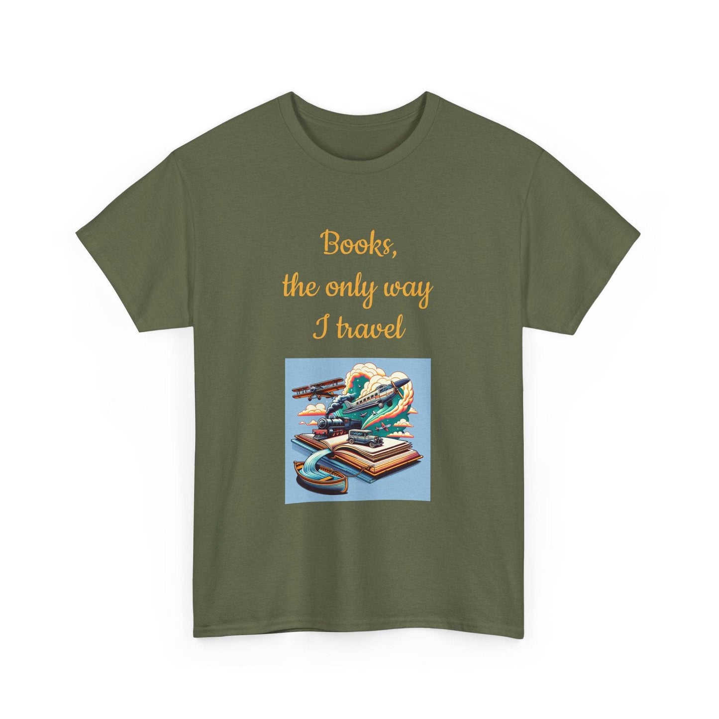 Travel -A Unisex Heavy Cotton Tee - Perfect for Book Lovers - The Dreamer's Bookshop.