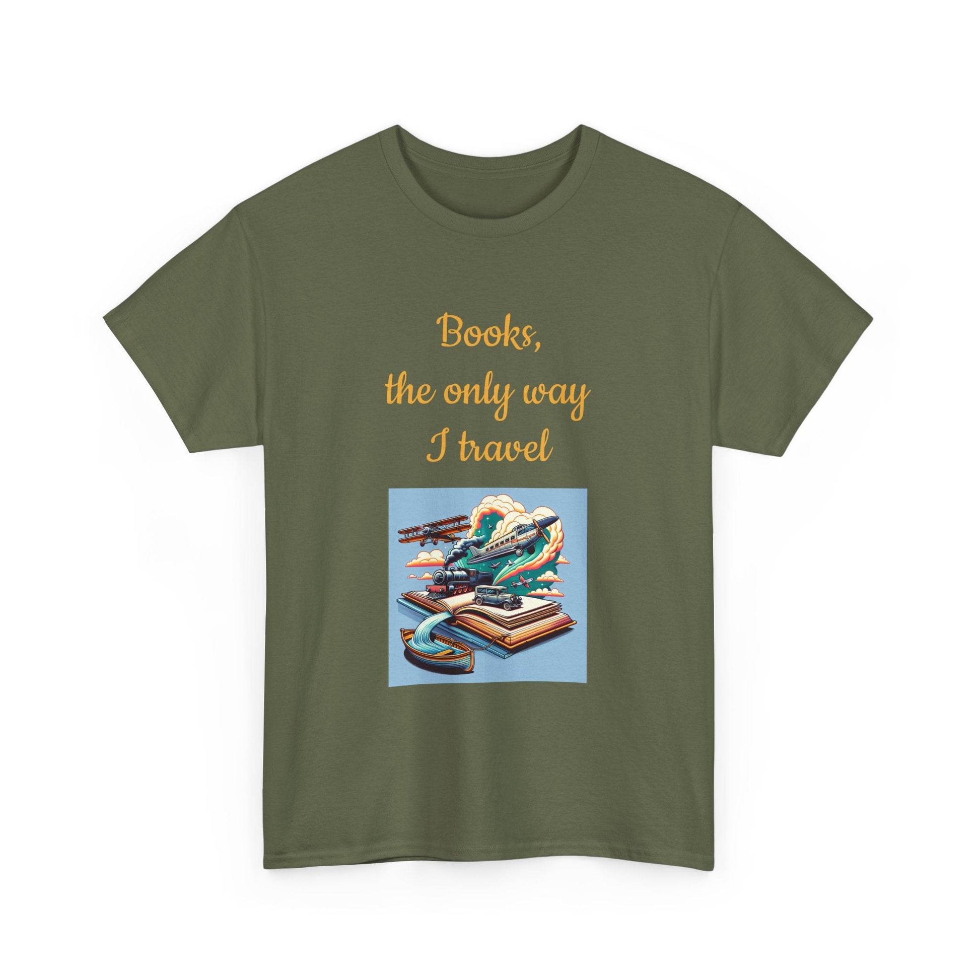 Travel -A Unisex Heavy Cotton Tee - Perfect for Book Lovers - The Dreamer's Bookshop.