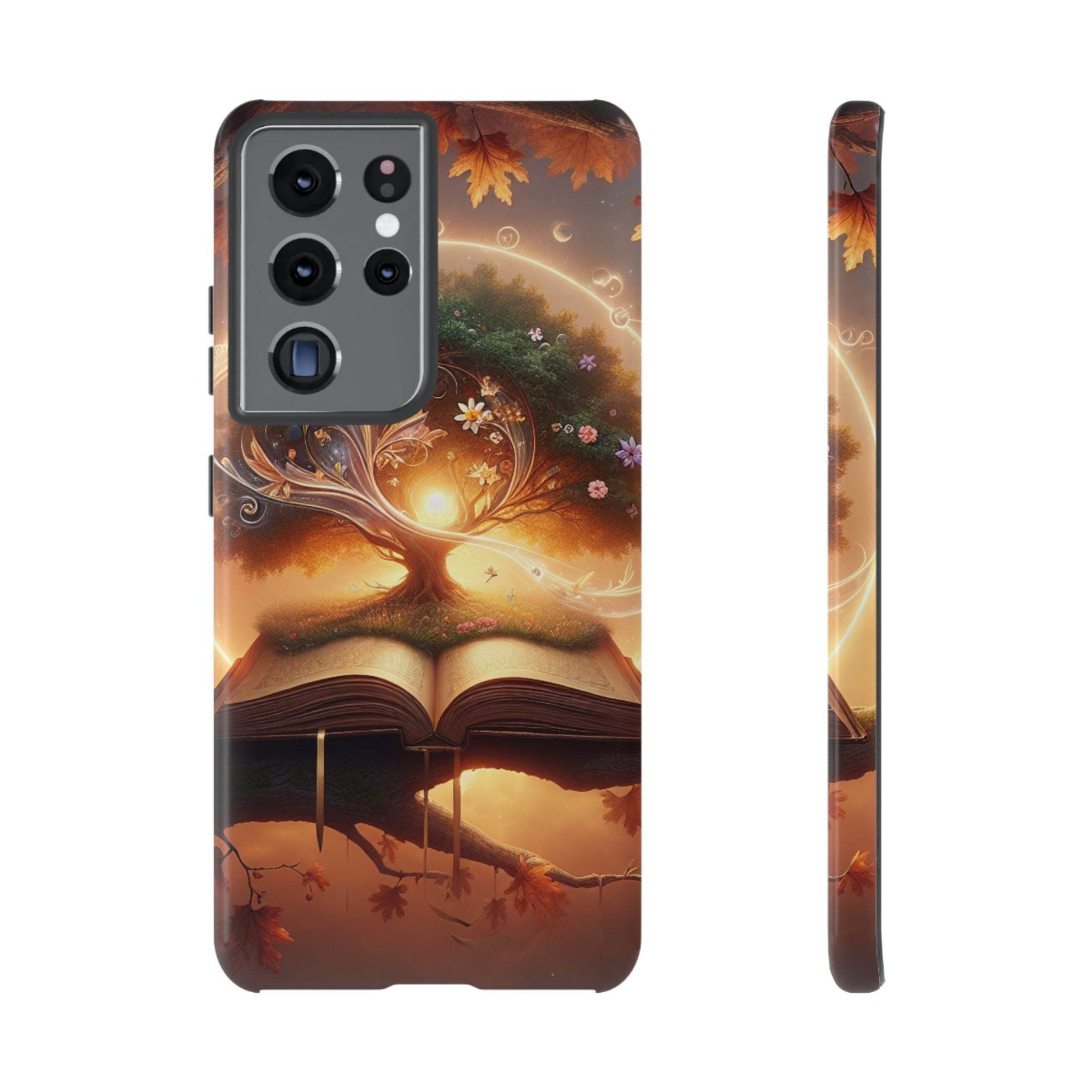 Nature-Inspired iPhone & Samsung Phone Case with Tree of Life Design - The Dreamer's Bookshop.