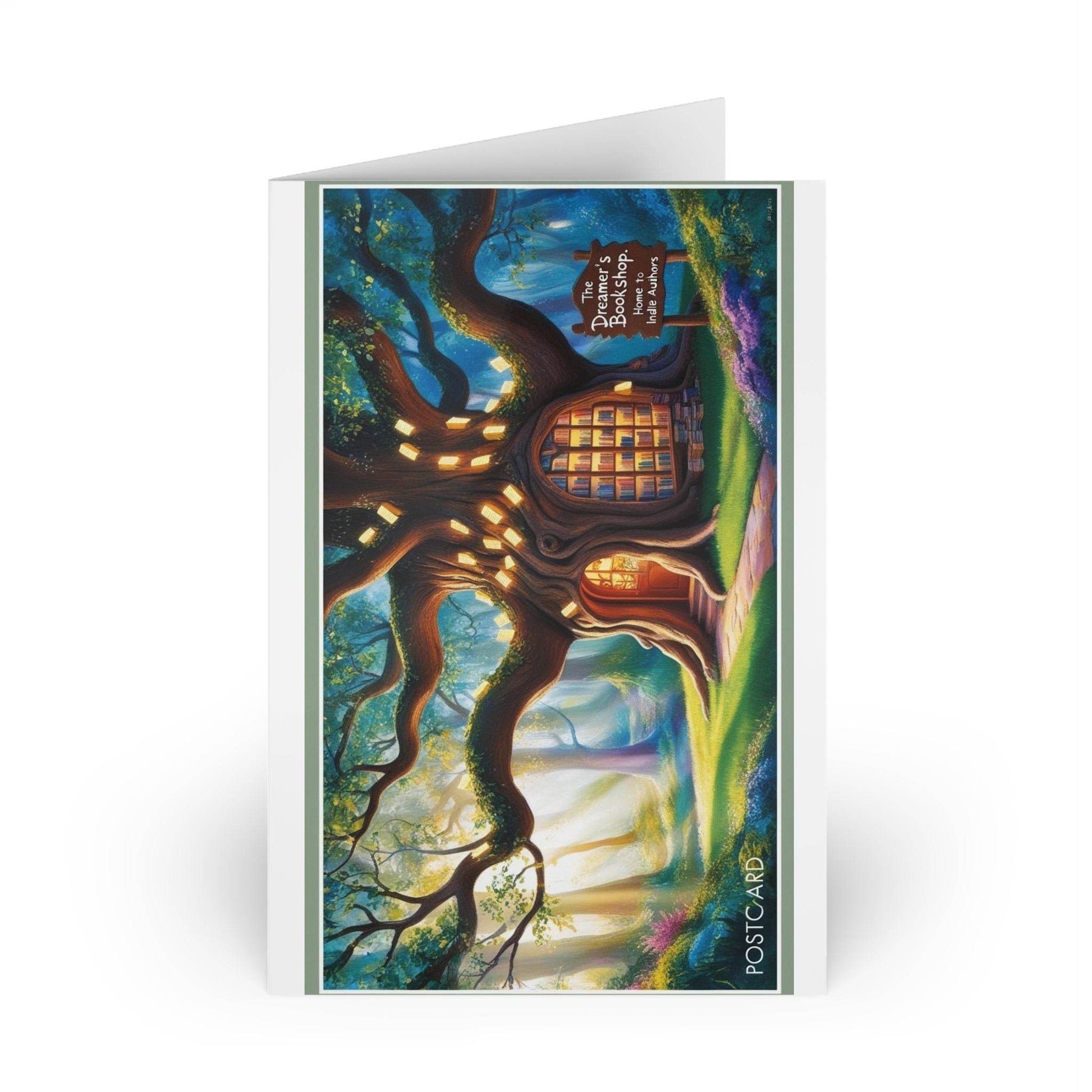 The Dreamer's Bookshop - Tree and Books Card - The Dreamer's Bookshop.