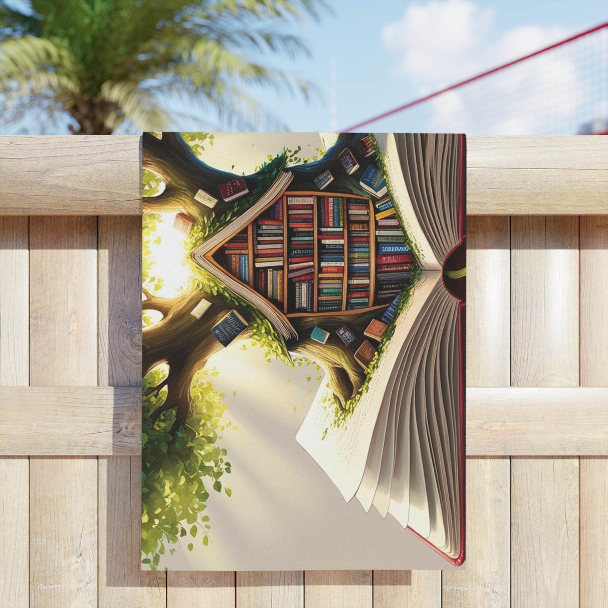 Literary Enchantment Beach Towel - Book Lover's Paradise - The Dreamer's Bookshop.