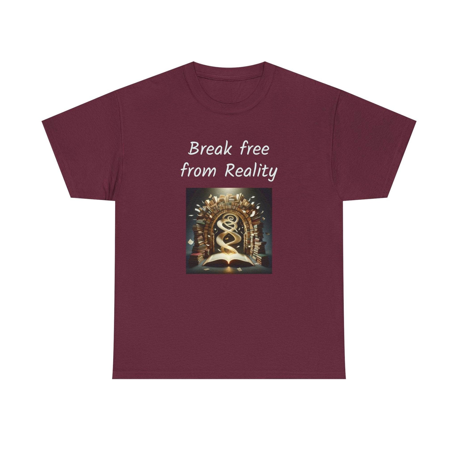 Break Free - Graphic Tee - Unisex Heavy Cotton T-Shirt - Book Lovers - The Dreamer's Bookshop.