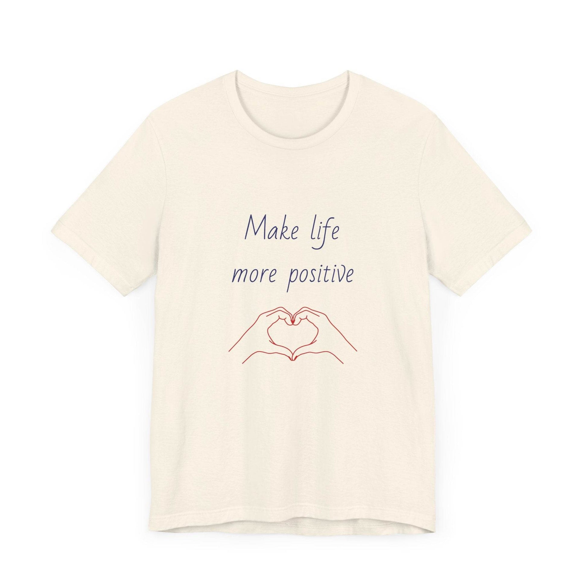 Positive Vibes Unisex Short Sleeve Tee - Make Life More Positive - The Dreamer's Bookshop.