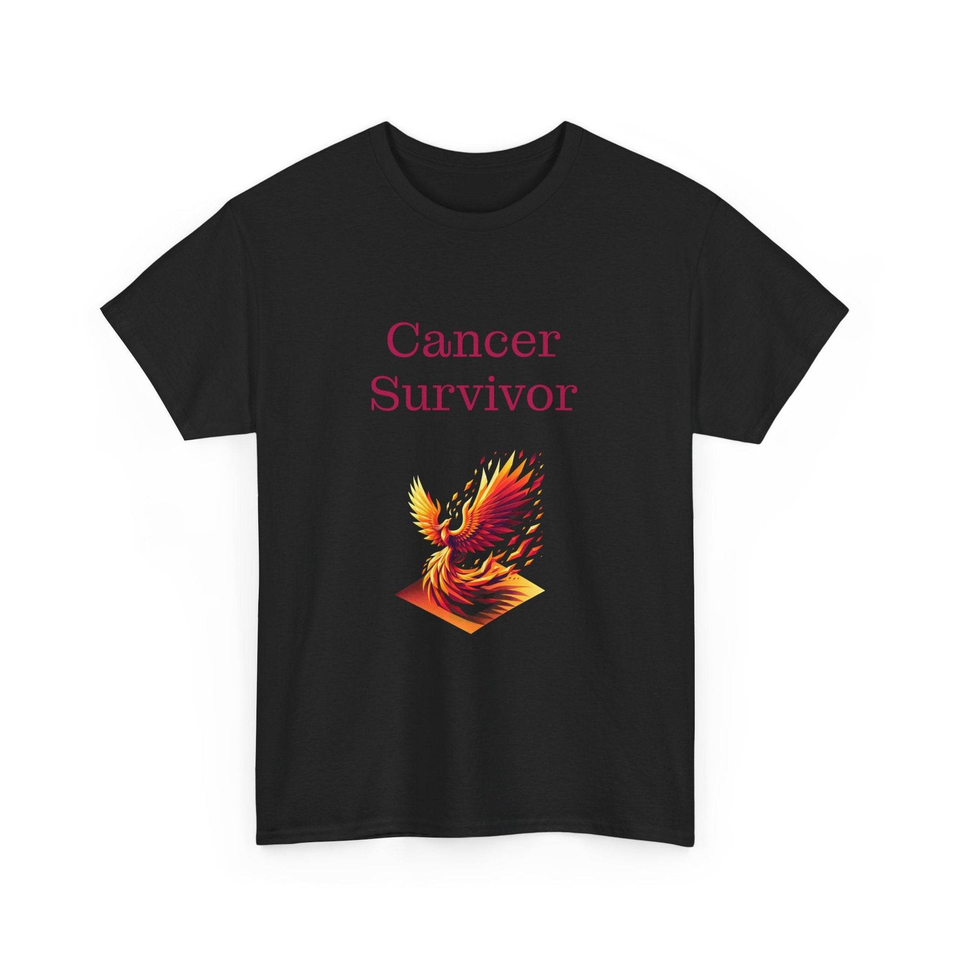 Cancer Survivor Unisex Heavy Cotton Tee - Empowering Apparel for Health Awareness - The Dreamer's Bookshop.