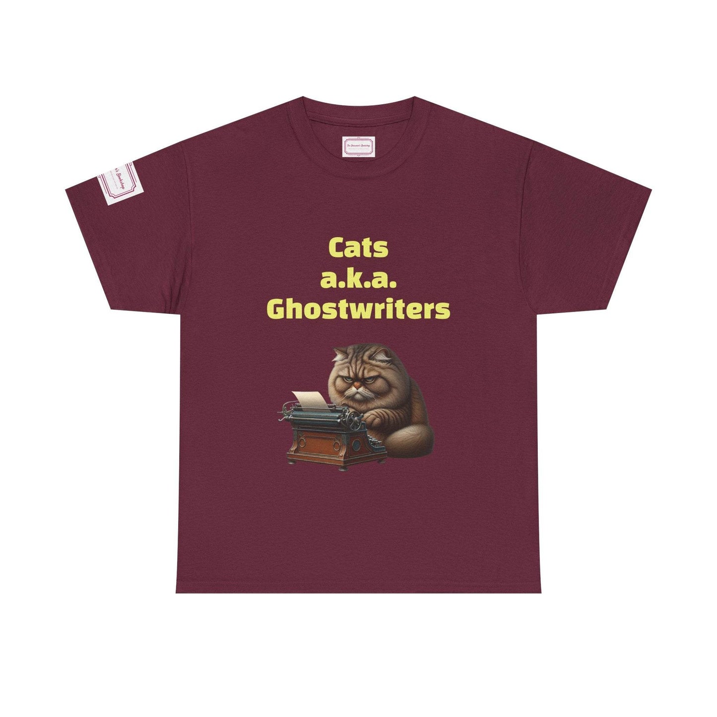 Cats Ghostwriters - Unisex Heavy Cotton Tee - Perfect for Book Lovers - The Dreamer's Bookshop.