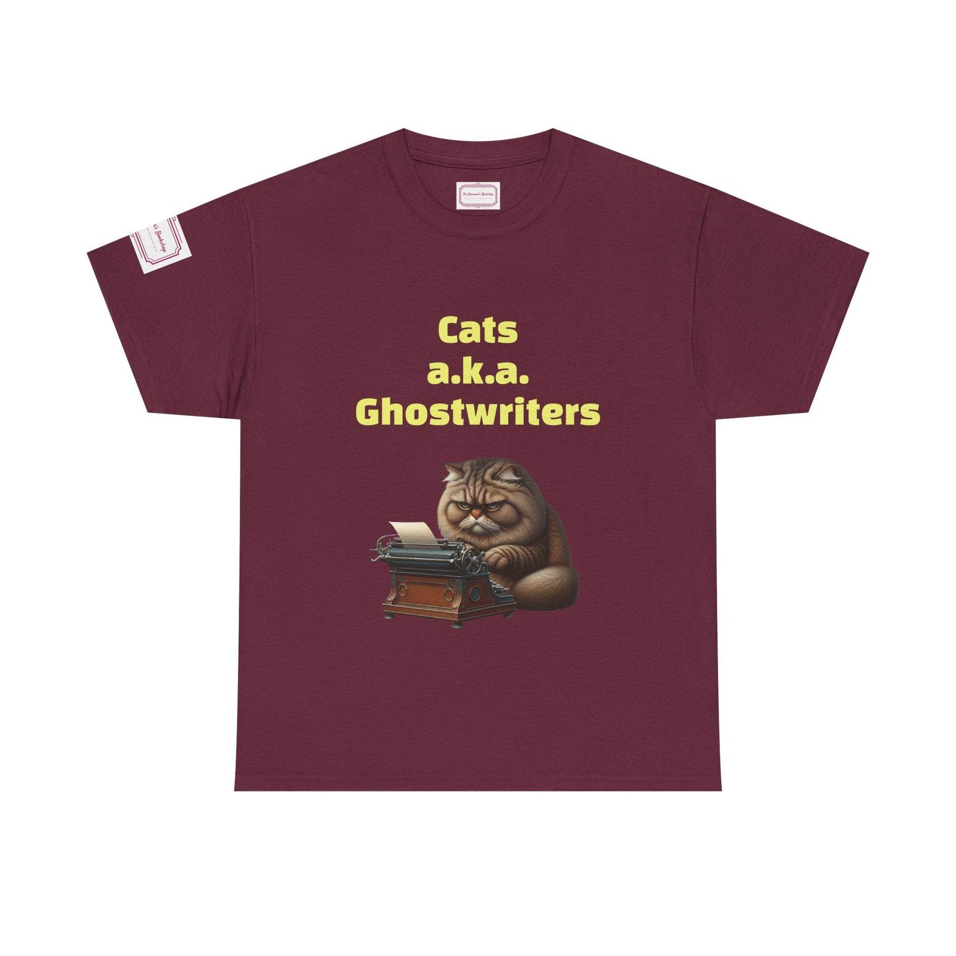 Cats Ghostwriters - Unisex Heavy Cotton Tee - Perfect for Book Lovers - The Dreamer's Bookshop.