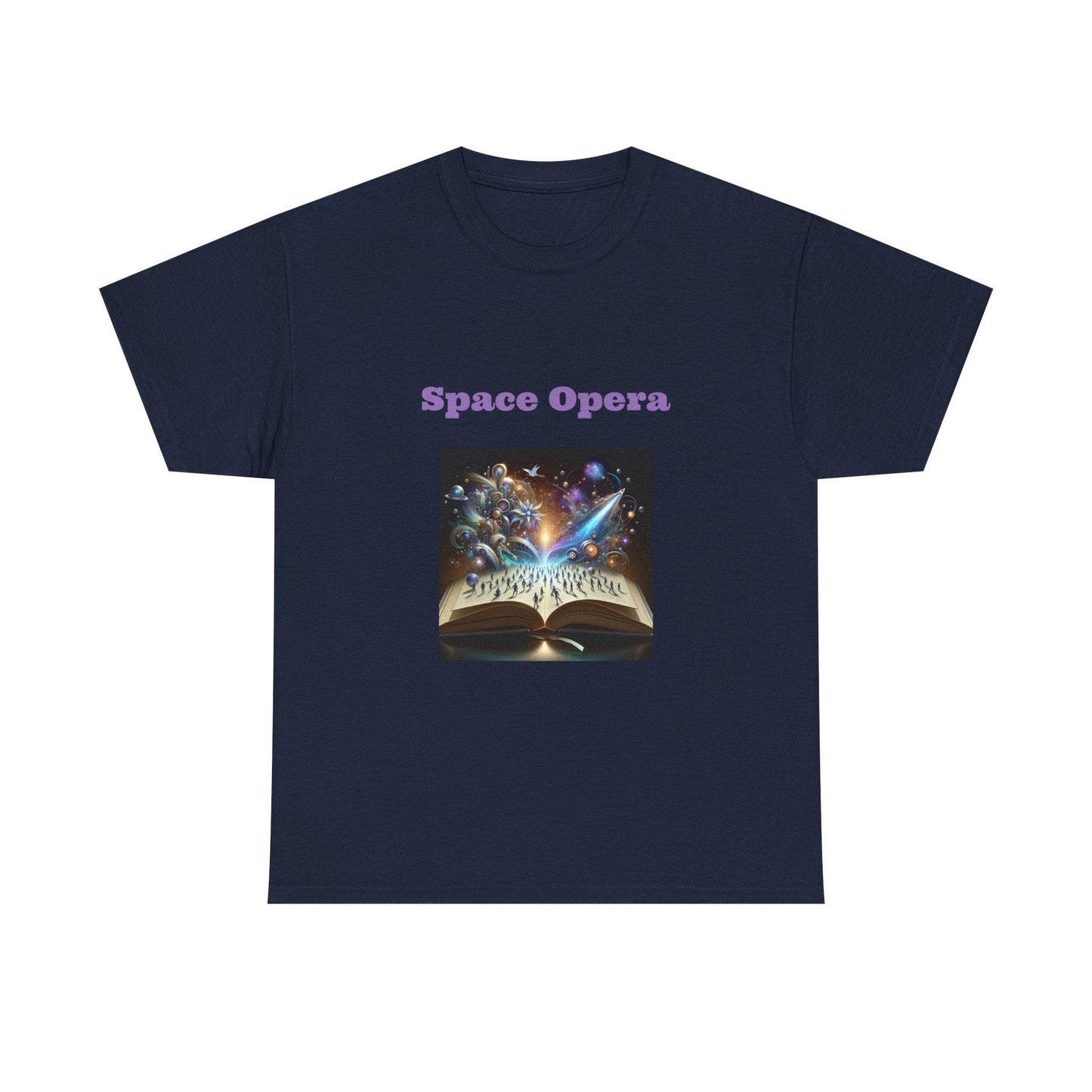 Space Opera - Graphic Tee - Unisex Heavy Cotton T-Shirt Sci-Fi Books - The Dreamer's Bookshop.