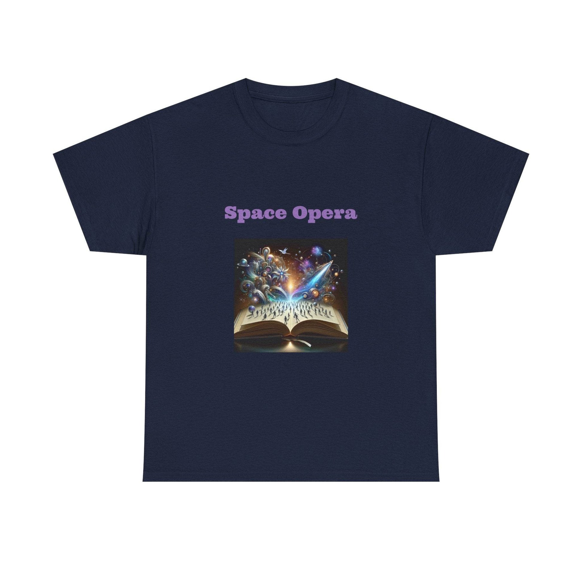 Space Opera - Graphic Tee - Unisex Heavy Cotton T-Shirt Sci-Fi Books - The Dreamer's Bookshop.