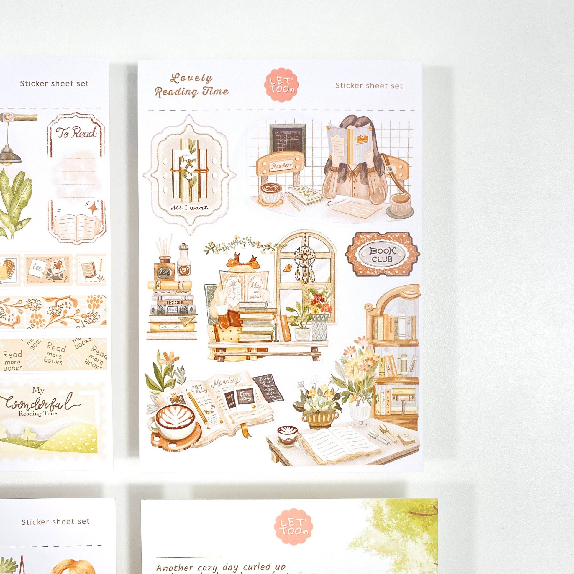LETTOOn - Heerlijke leestijd - Stickerset - The Dreamer's Bookshop.