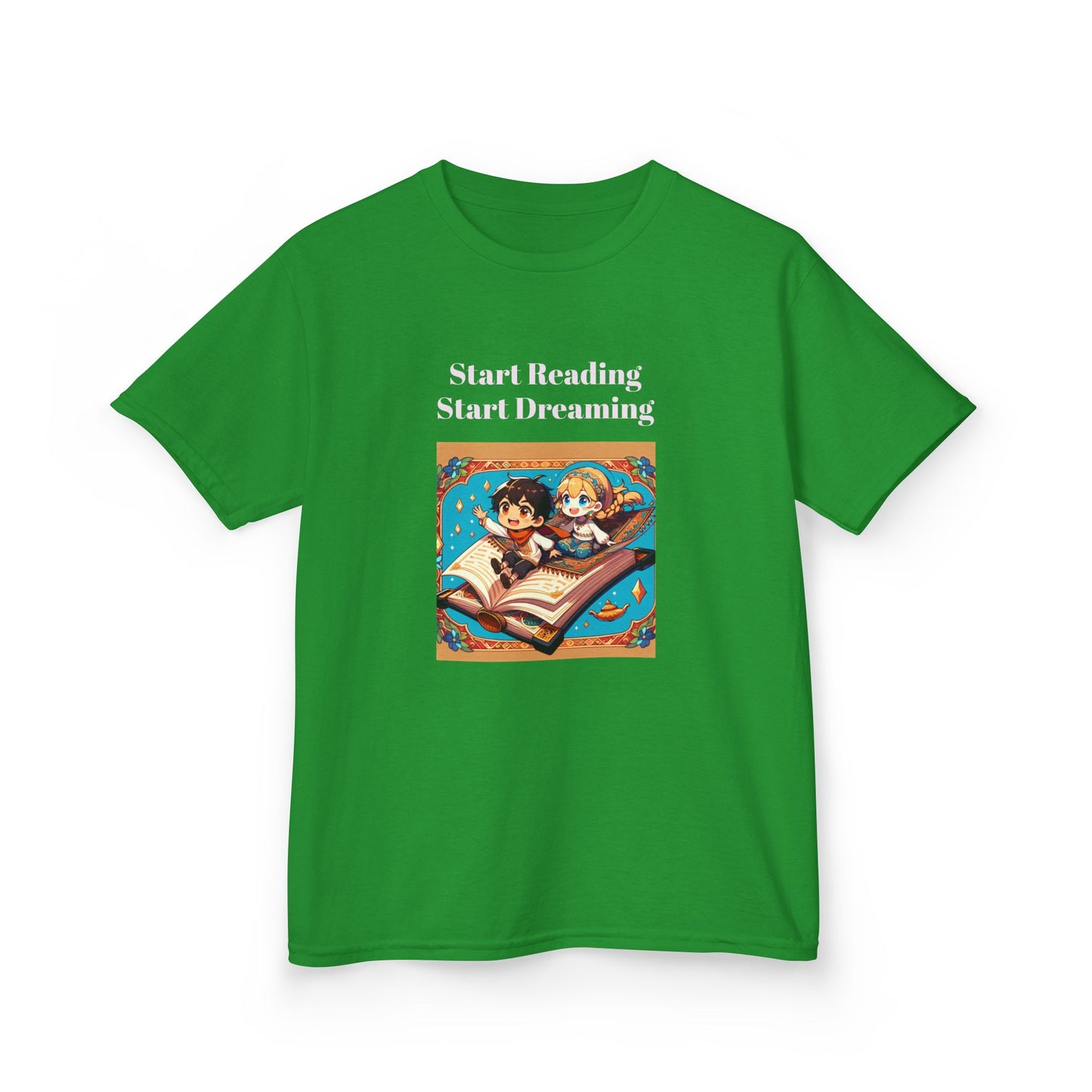 CA- Kids Heavy Cotton Tee - "Start Reading, Start Dreaming" - Fun & Inspirational T-Shirt for Young Readers - The Dreamer's Bookshop.