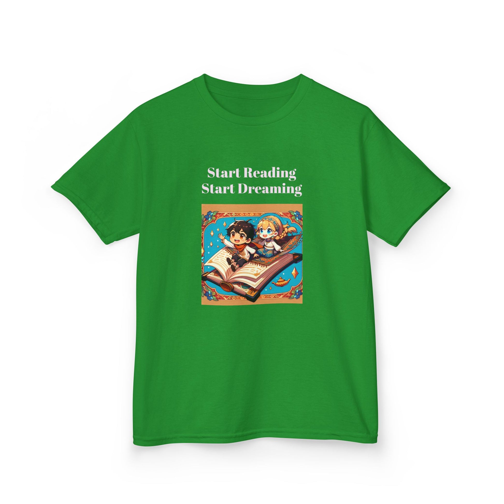 CA- Kids Heavy Cotton Tee - "Start Reading, Start Dreaming" - Fun & Inspirational T-Shirt for Young Readers - The Dreamer's Bookshop.