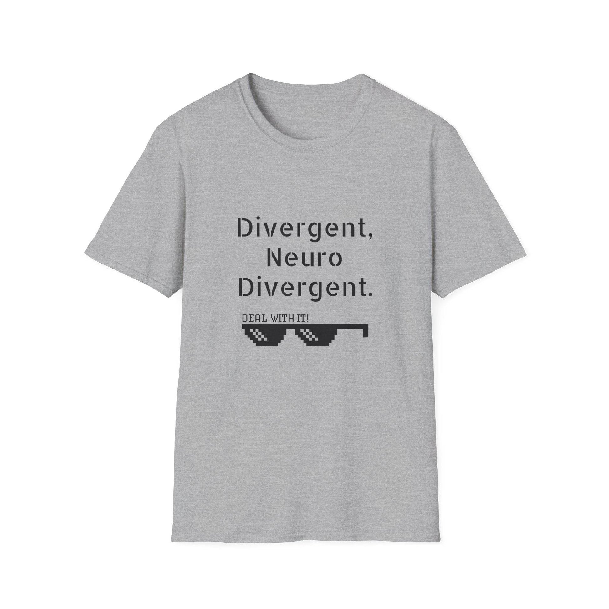 Divergent Neuro T-Shirt - Unisex Softstyle Tee for Neurodivergent Pride - The Dreamer's Bookshop.