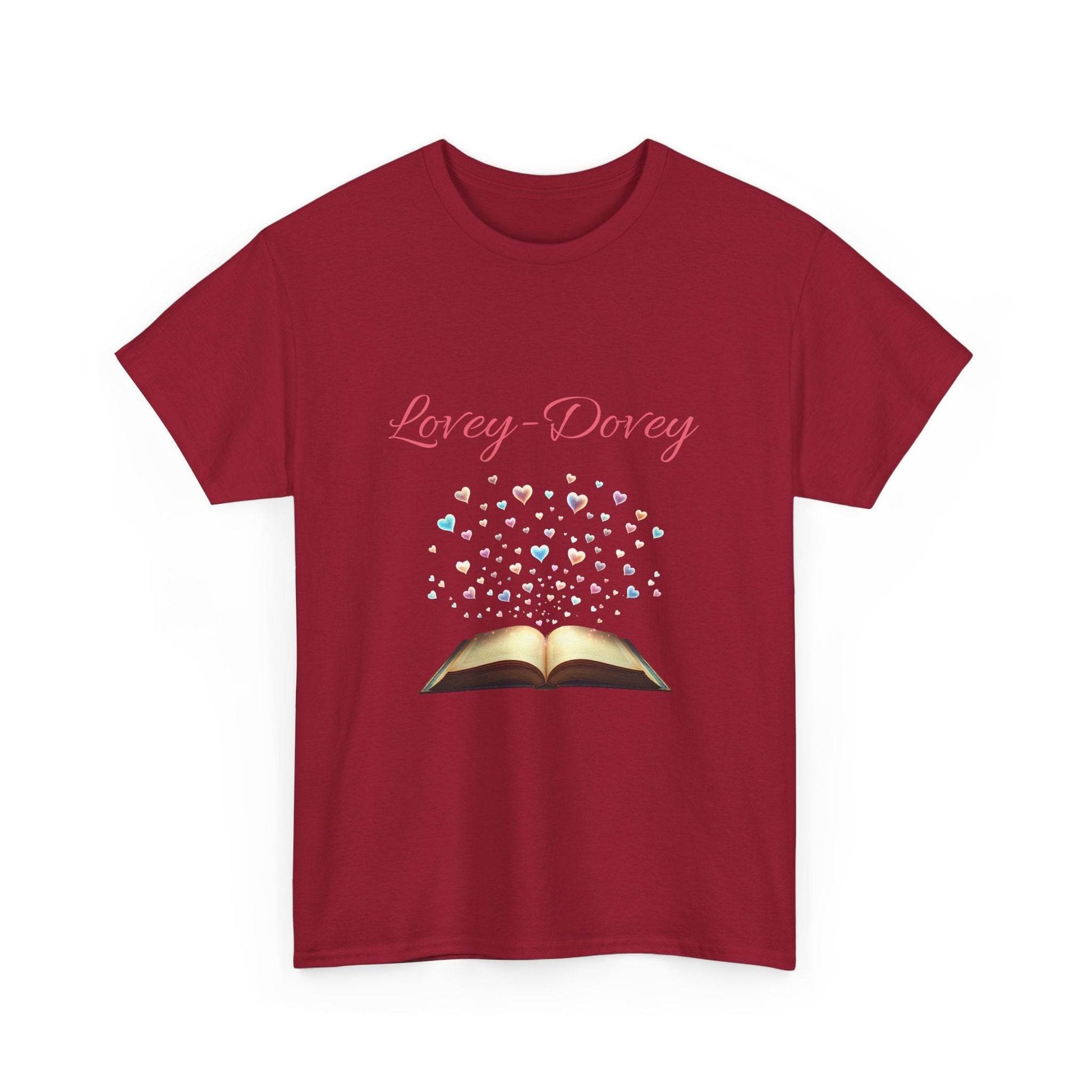 Lovey-Dovey - Graphic Tee - Unisex Heavy Cotton T-Shirt for Book Lovers - The Dreamer's Bookshop.