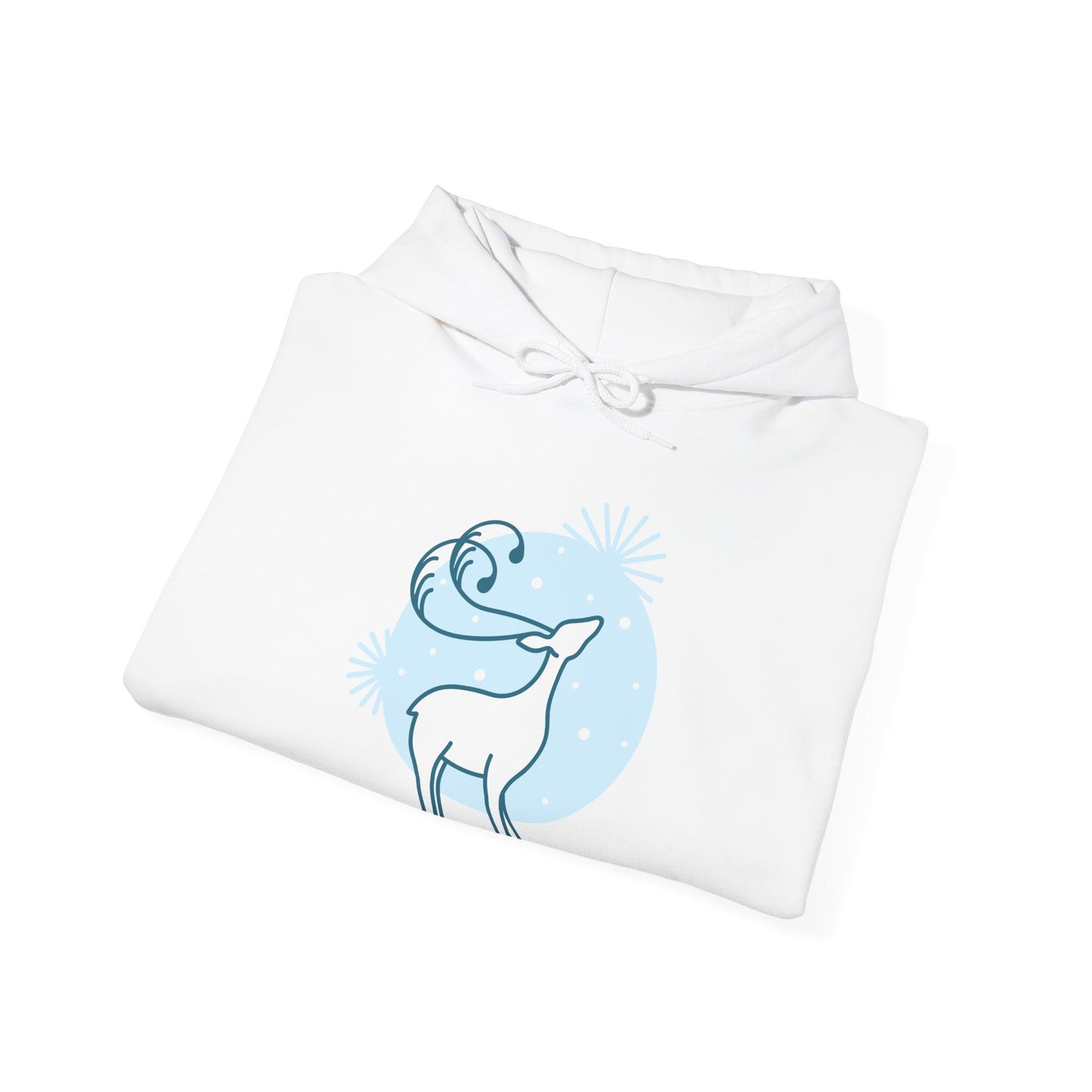 Christmas Deer Hoodie - Cozy Unisex Sweatshirt for Book Lovers