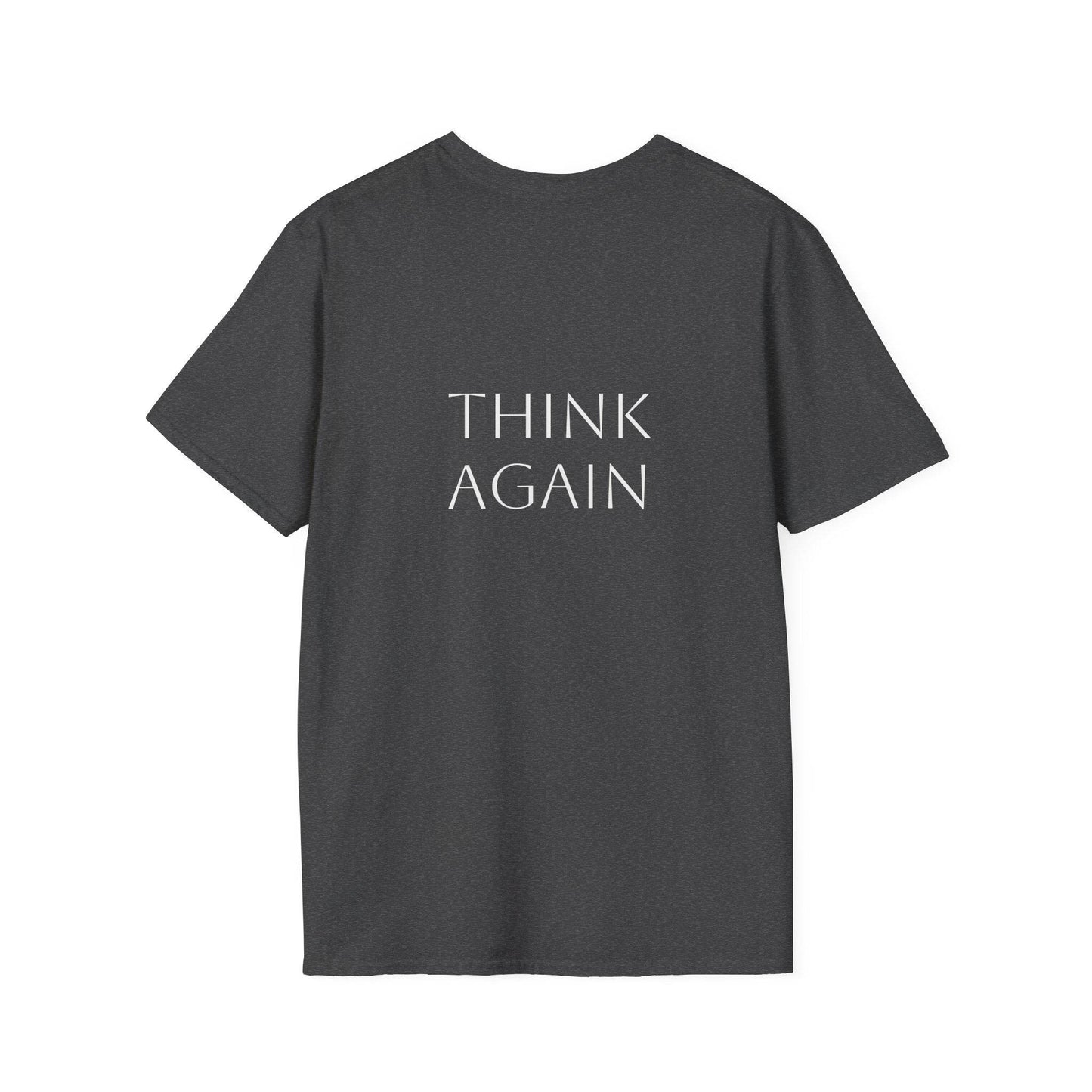 Unisex Softstyle T-Shirt - 'Think Again' - The Dreamer's Bookshop.