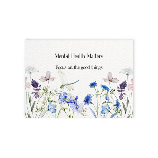 Watercolor "Focus" Mental Health Matters Art Print Card - The Dreamer's Bookshop.