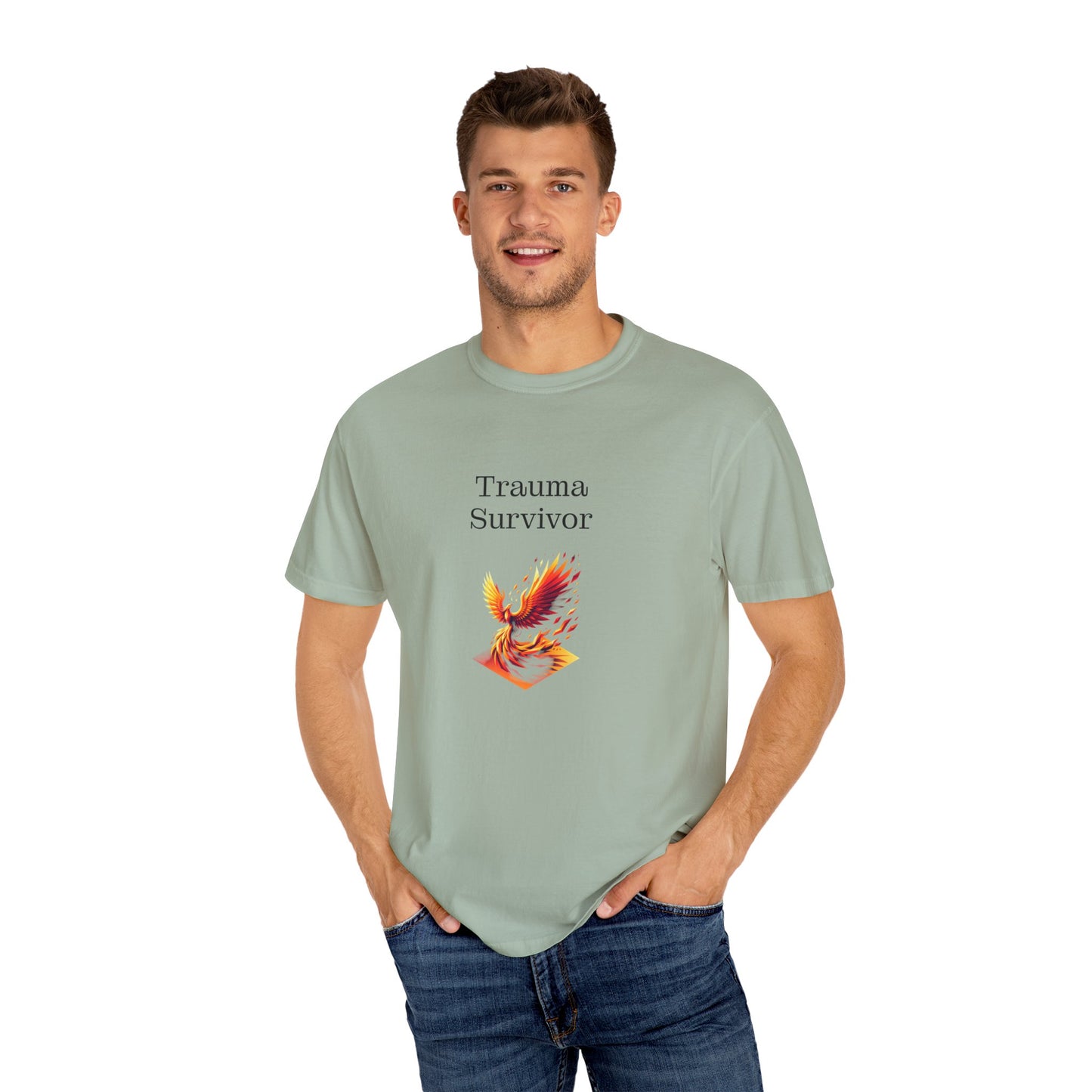 Trauma Survivor Unisex Garment-Dyed T-shirt - Inspirational Motivational Tee