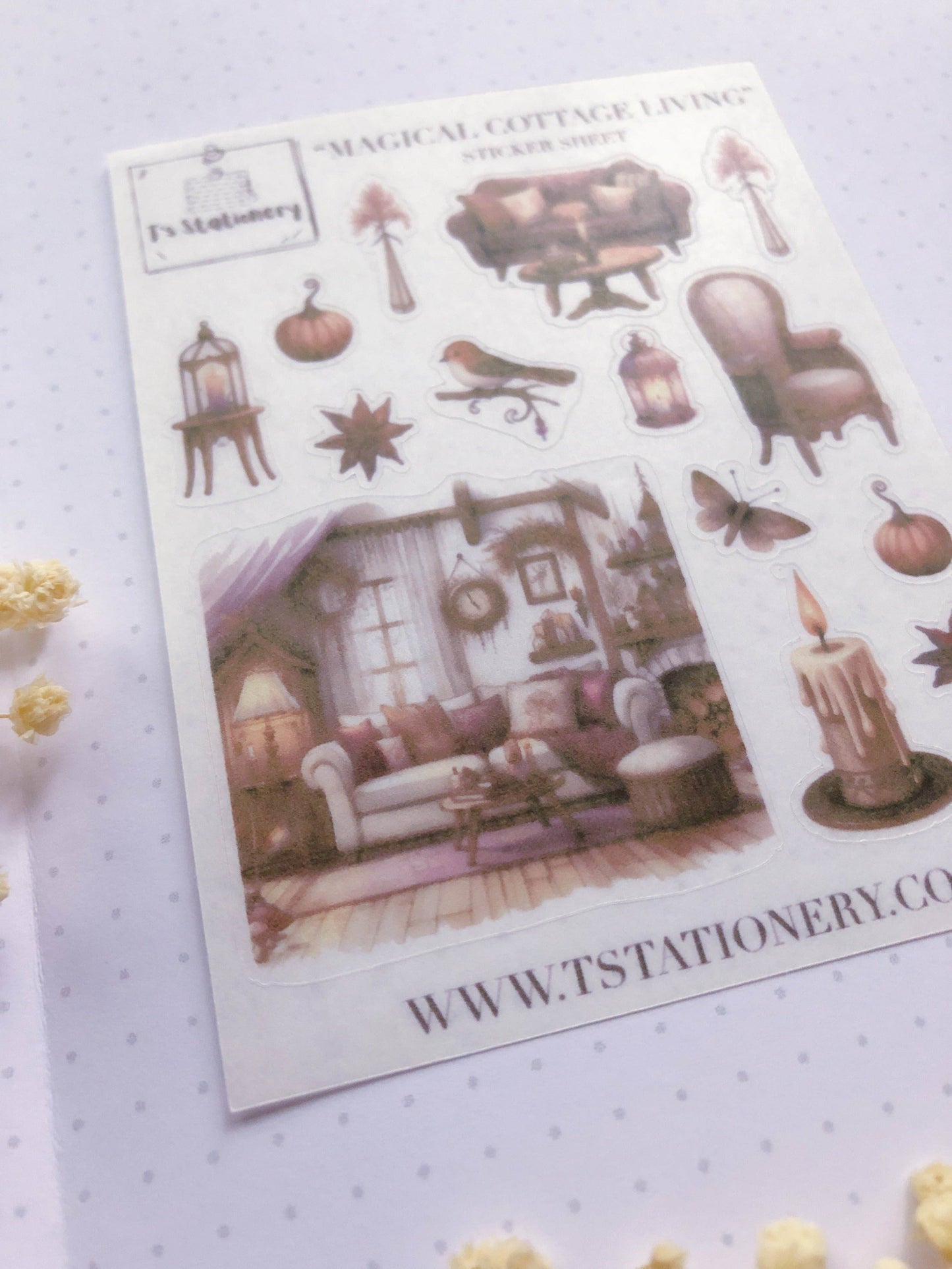 T's Stationery - Washi-stickervel „Magical Cottage Living” - The Dreamer's Bookshop.