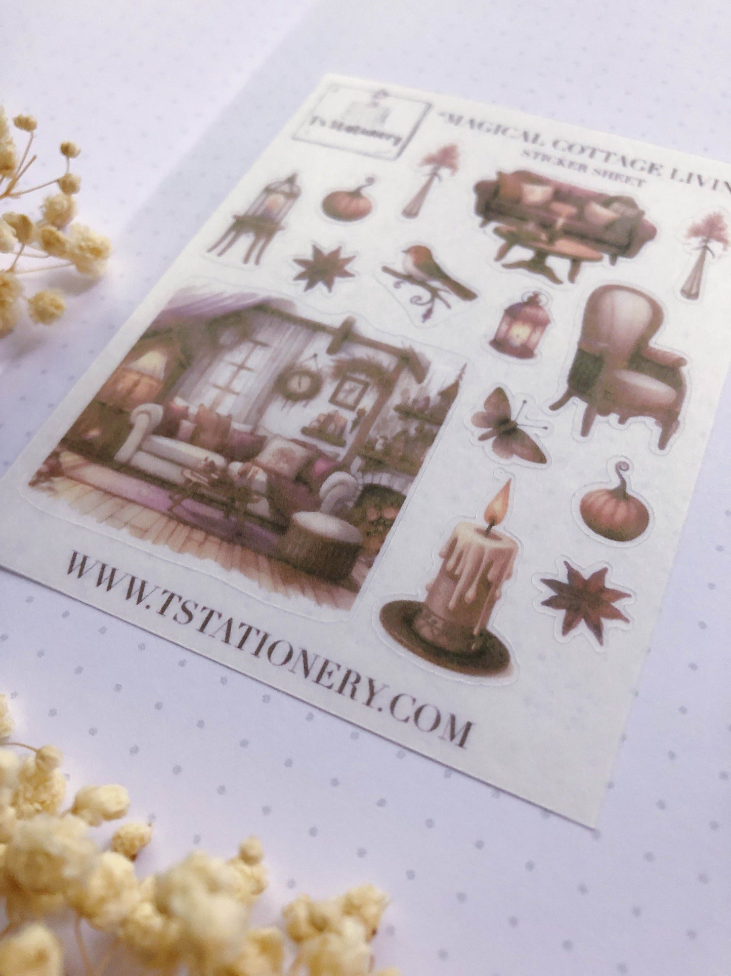 T's Stationery - Washi-stickervel „Magical Cottage Living” - The Dreamer's Bookshop.