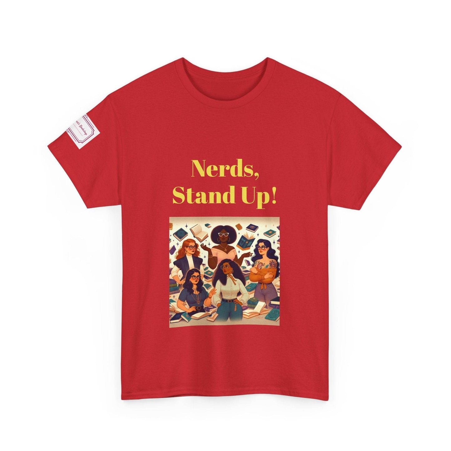 Nerds Stand Up - Graphic Unisex Heavy Cotton Tee - Book Lovers - The Dreamer's Bookshop.