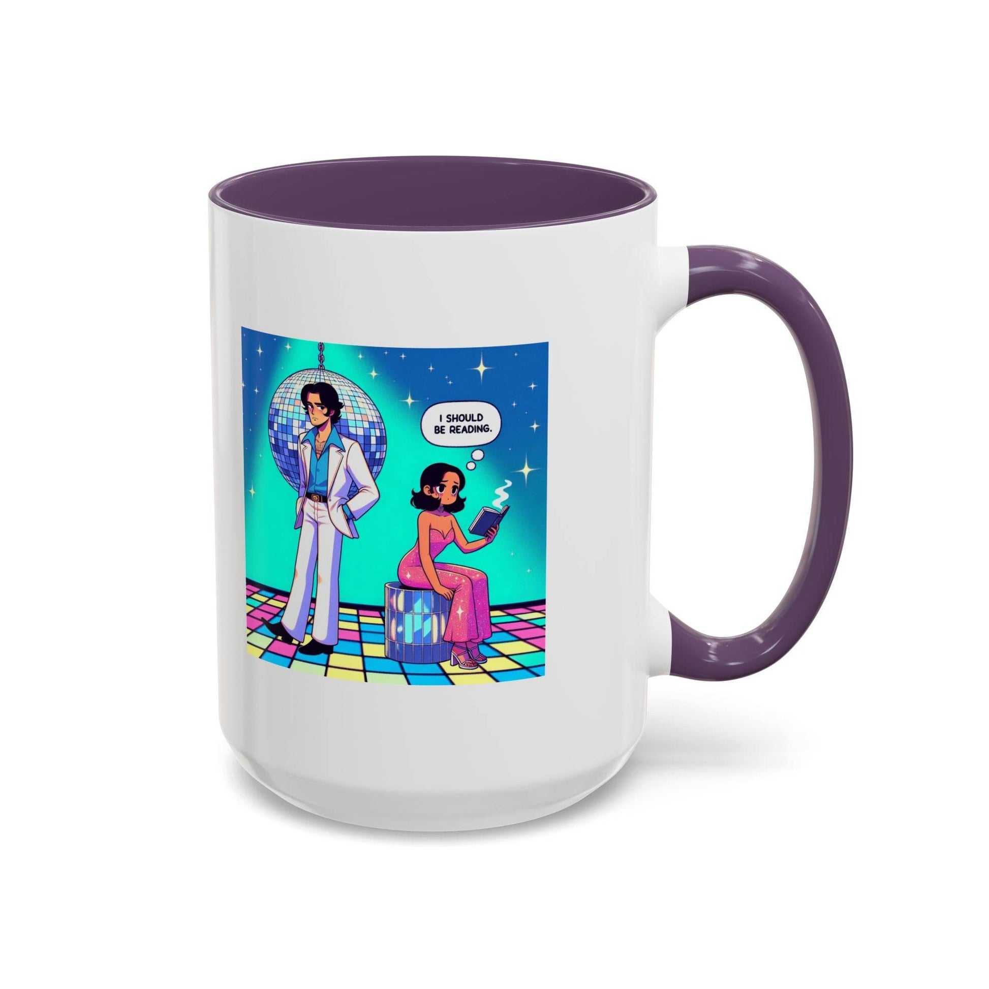 Party Vibe Accent Coffee Mug - Fun Reading Motivation Design - The Dreamer's Bookshop.