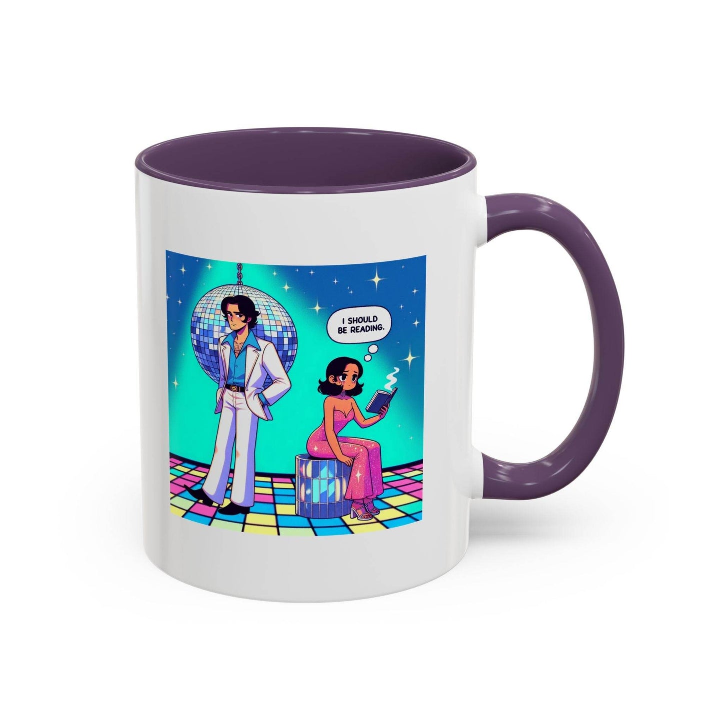 Party Vibe Accent Coffee Mug - Fun Reading Motivation Design - The Dreamer's Bookshop.