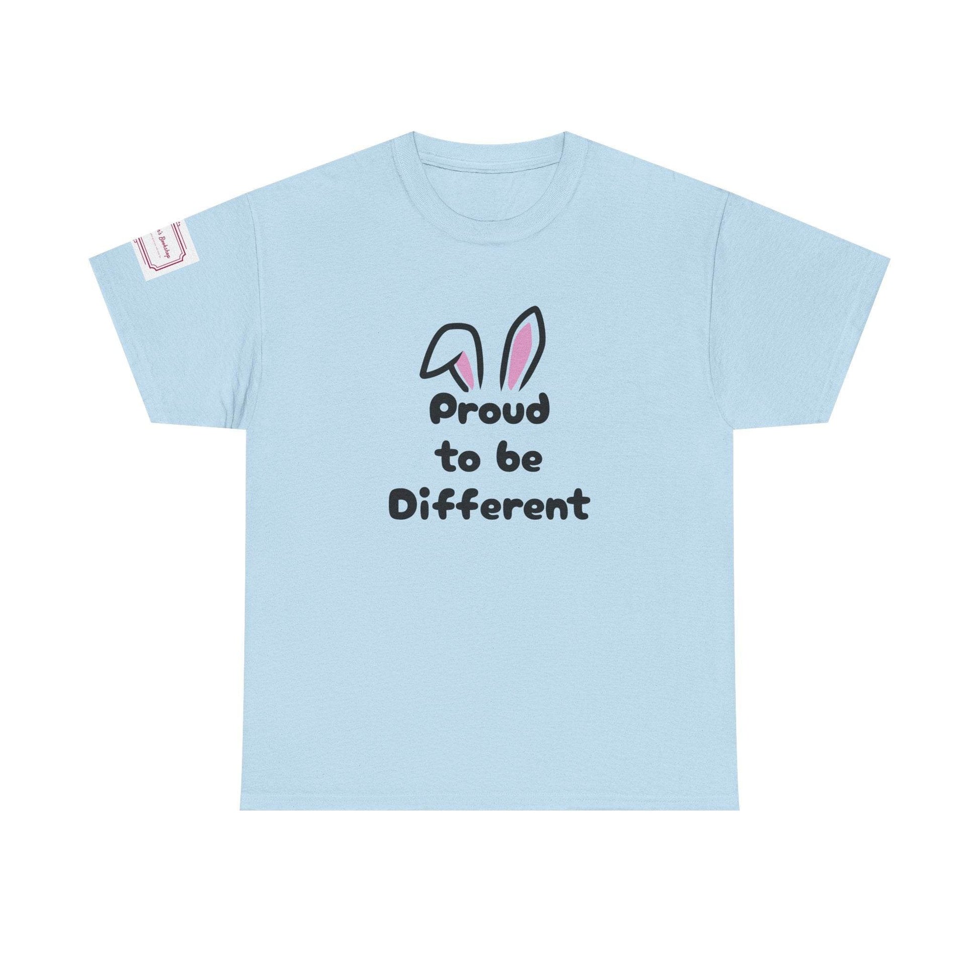 Proud to be Different Unisex Heavy Cotton Tee - Fun & Inclusive Graphic T-Shirt - The Dreamer's Bookshop.